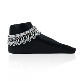 Heart Star Design Dulhan Payal Design in Silver with Ghungroo, Khushbu Jewellers