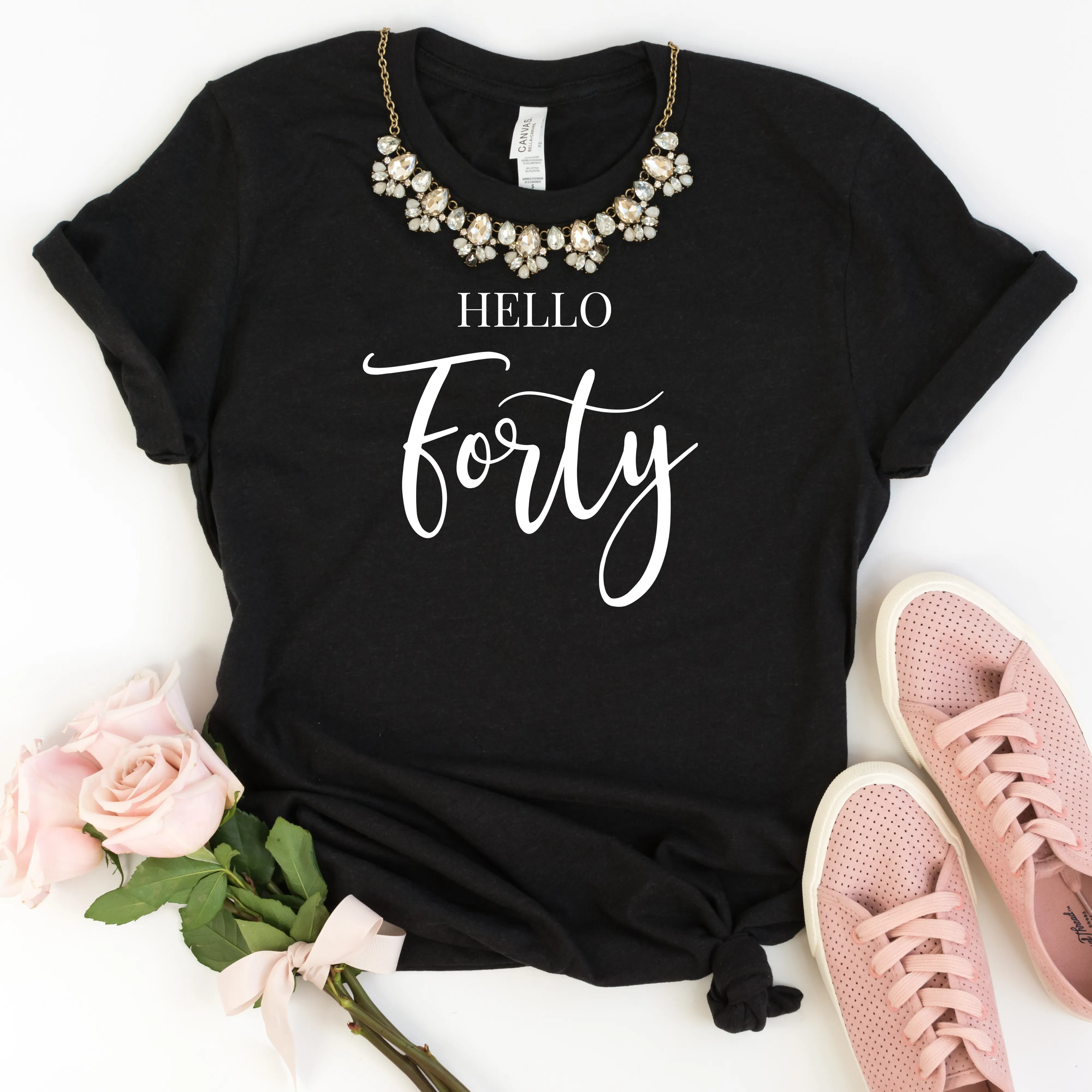 Hello Forty Cotton T-shirt