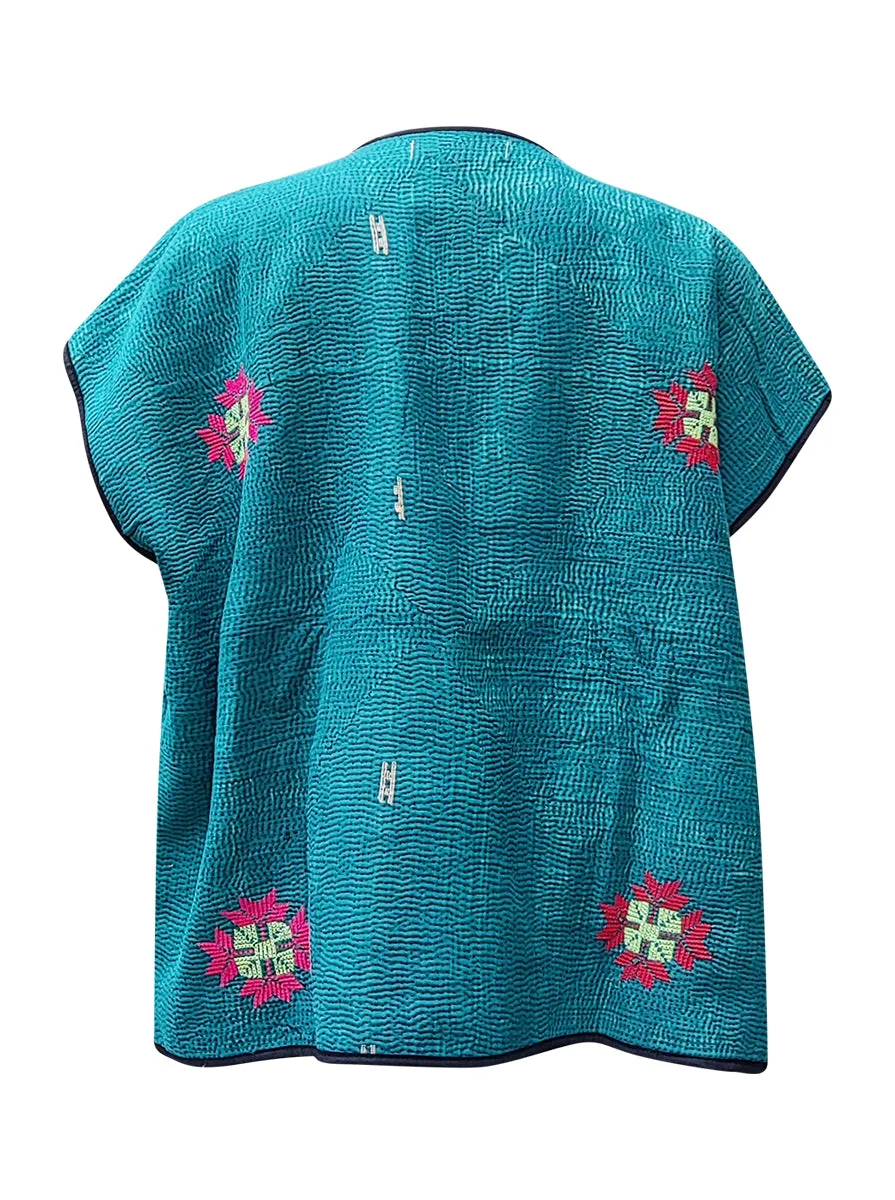 kantha reversible vest yogmaya