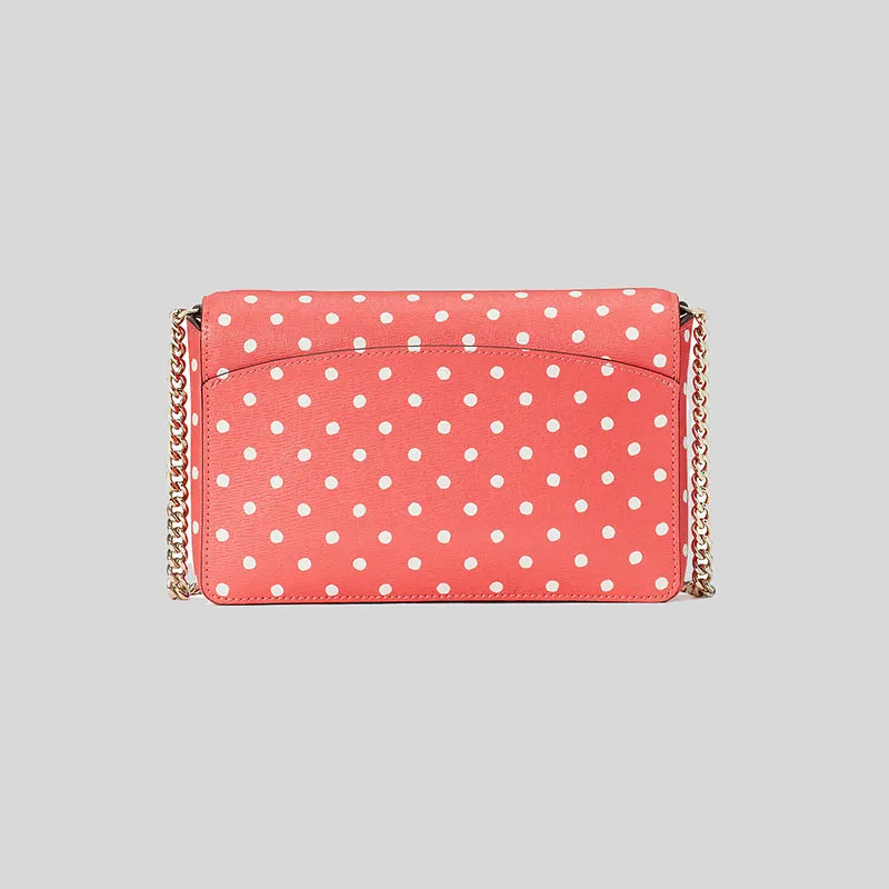 Kate Spade Spencer Dots Chain Wallet Peach Melba Multi PWR00315