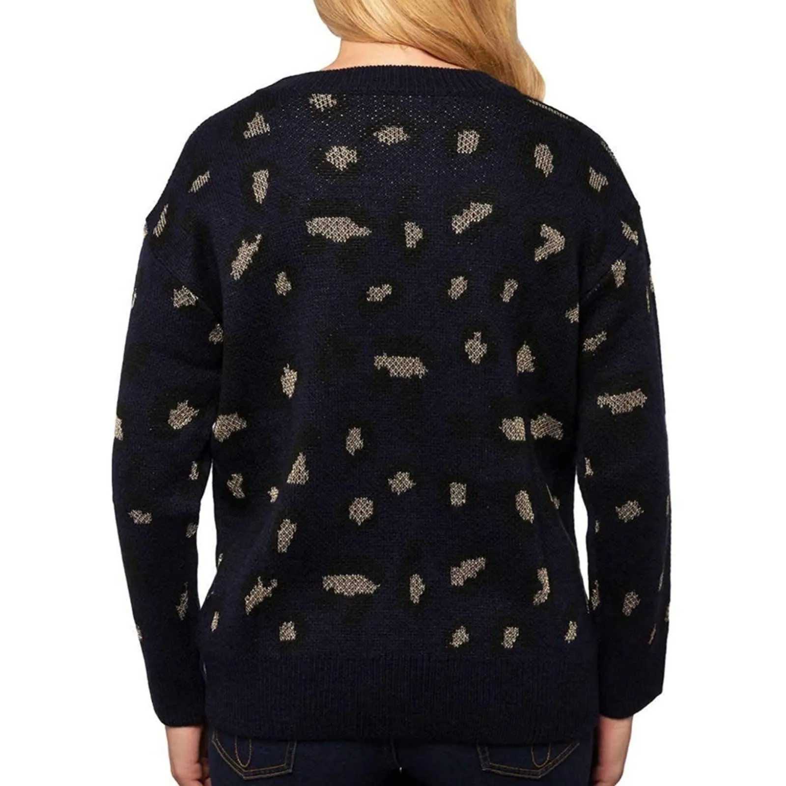 Kendall & Kylie Animal Print Sweater XL