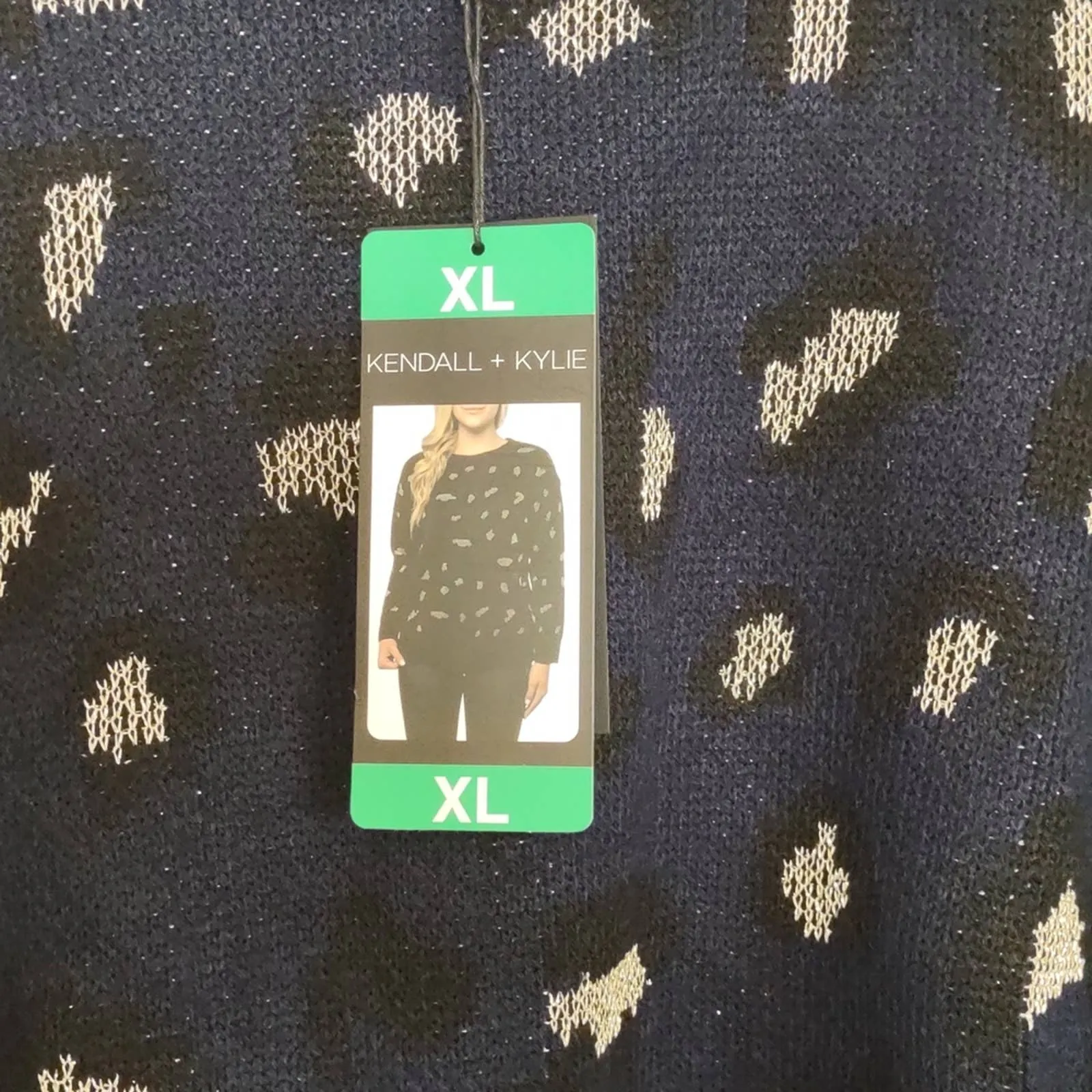 Kendall & Kylie Animal Print Sweater XL