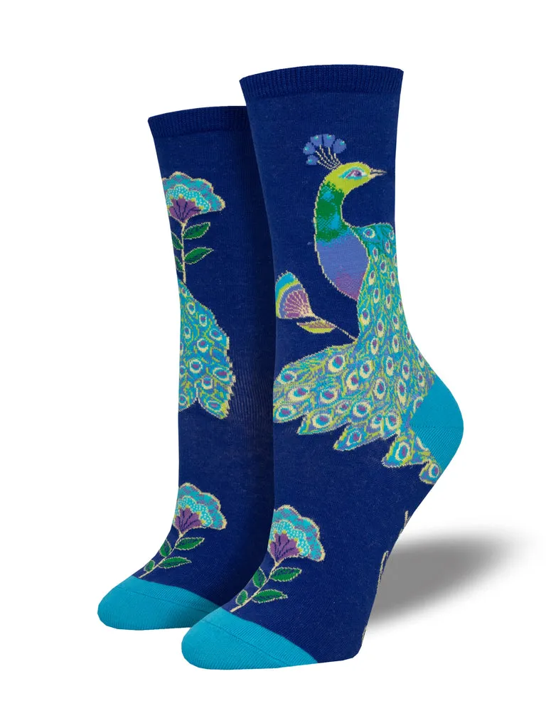Ladies Intricate Peacock Socks