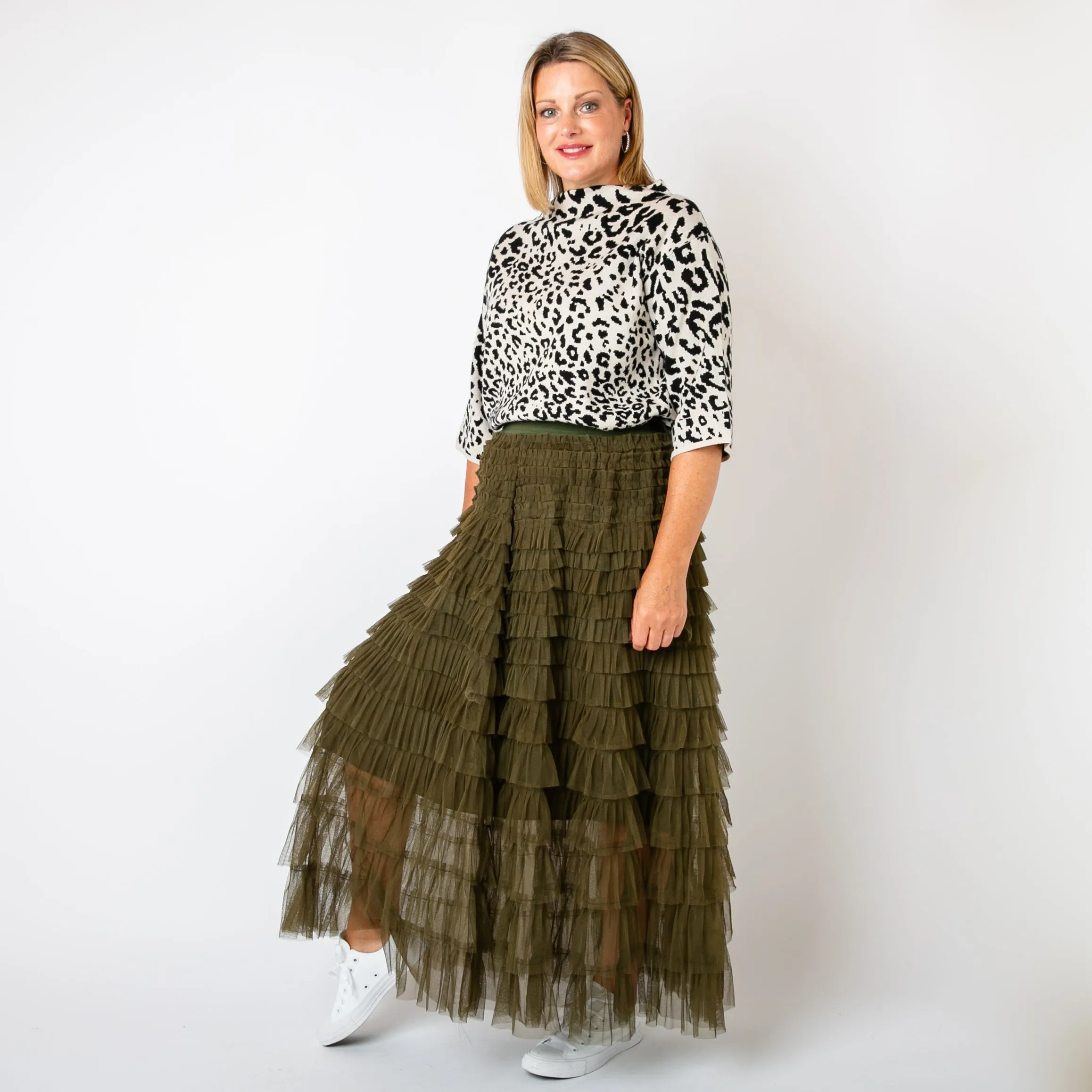 Leopard Boxy Jumper