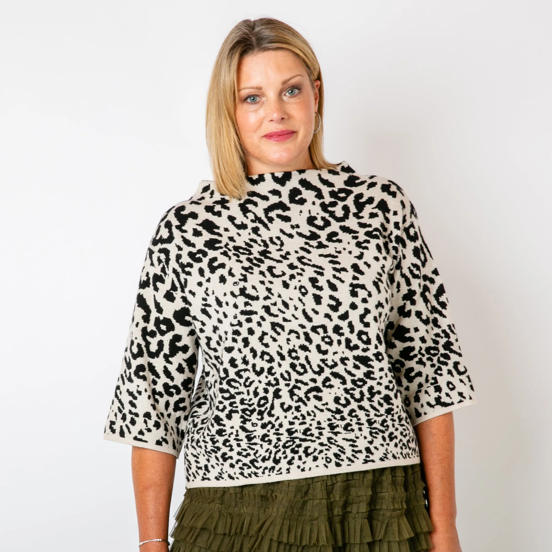 Leopard Boxy Jumper