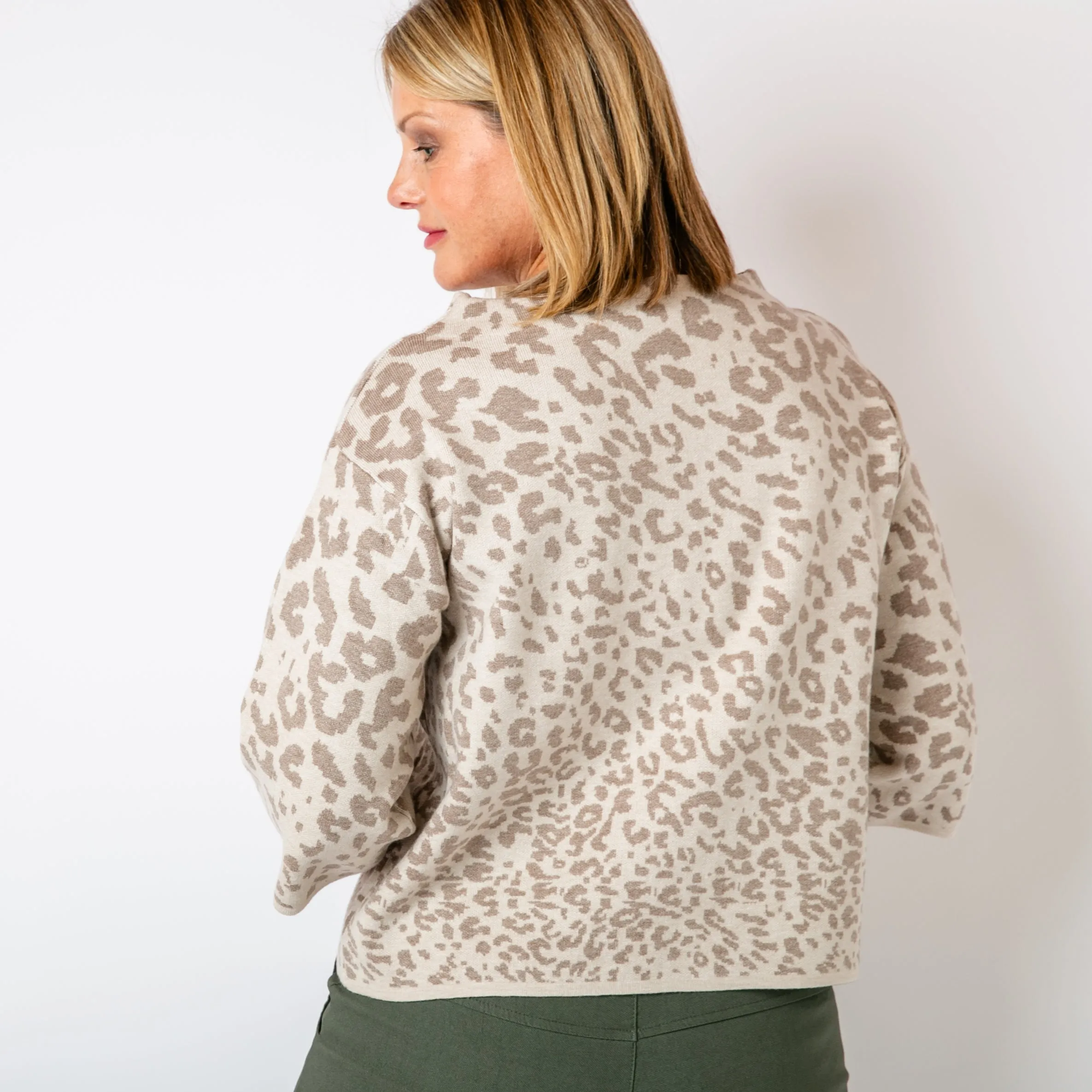 Leopard Boxy Jumper