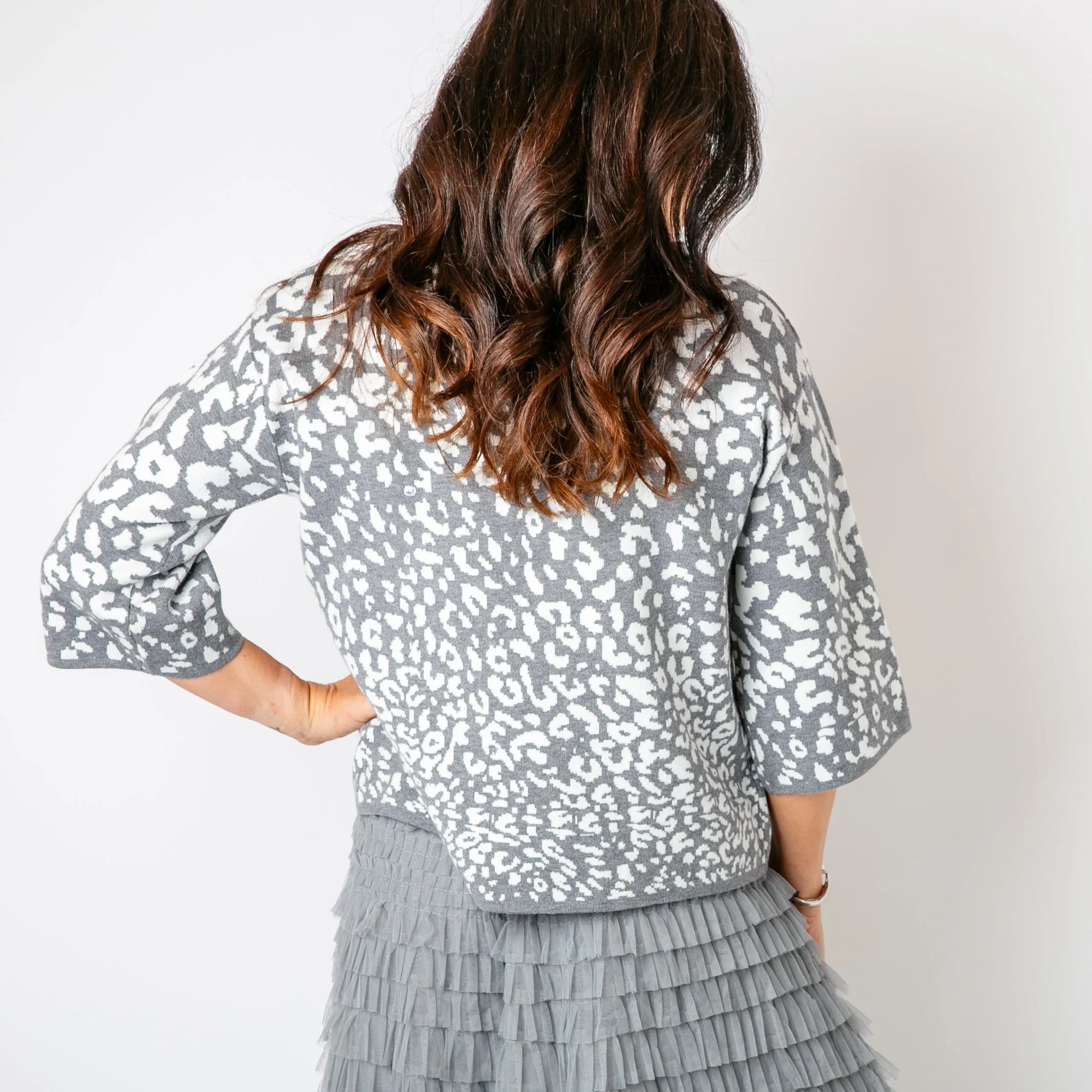 Leopard Boxy Jumper