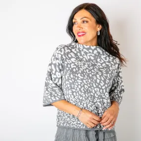 Leopard Boxy Jumper