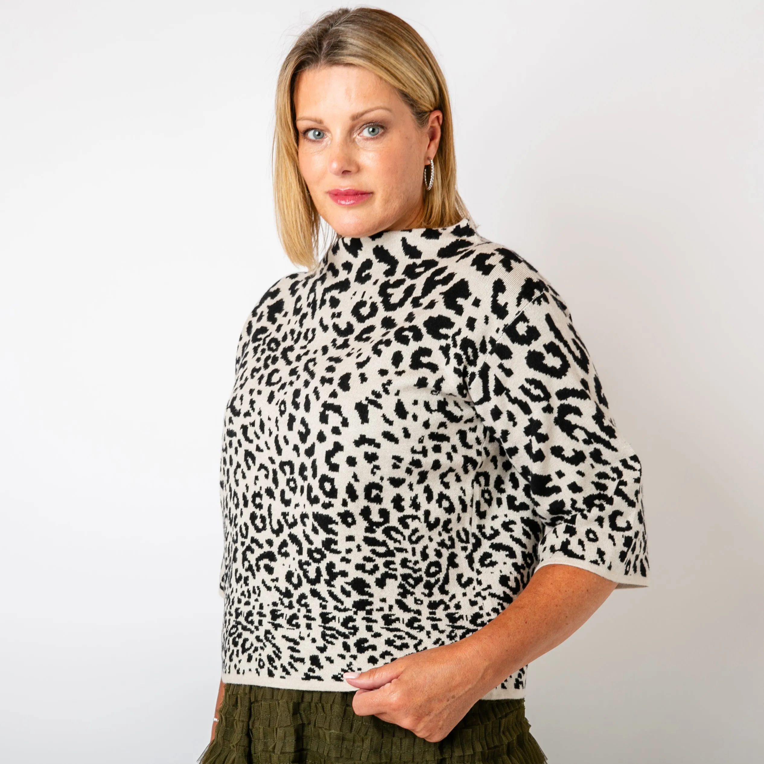 Leopard Boxy Jumper