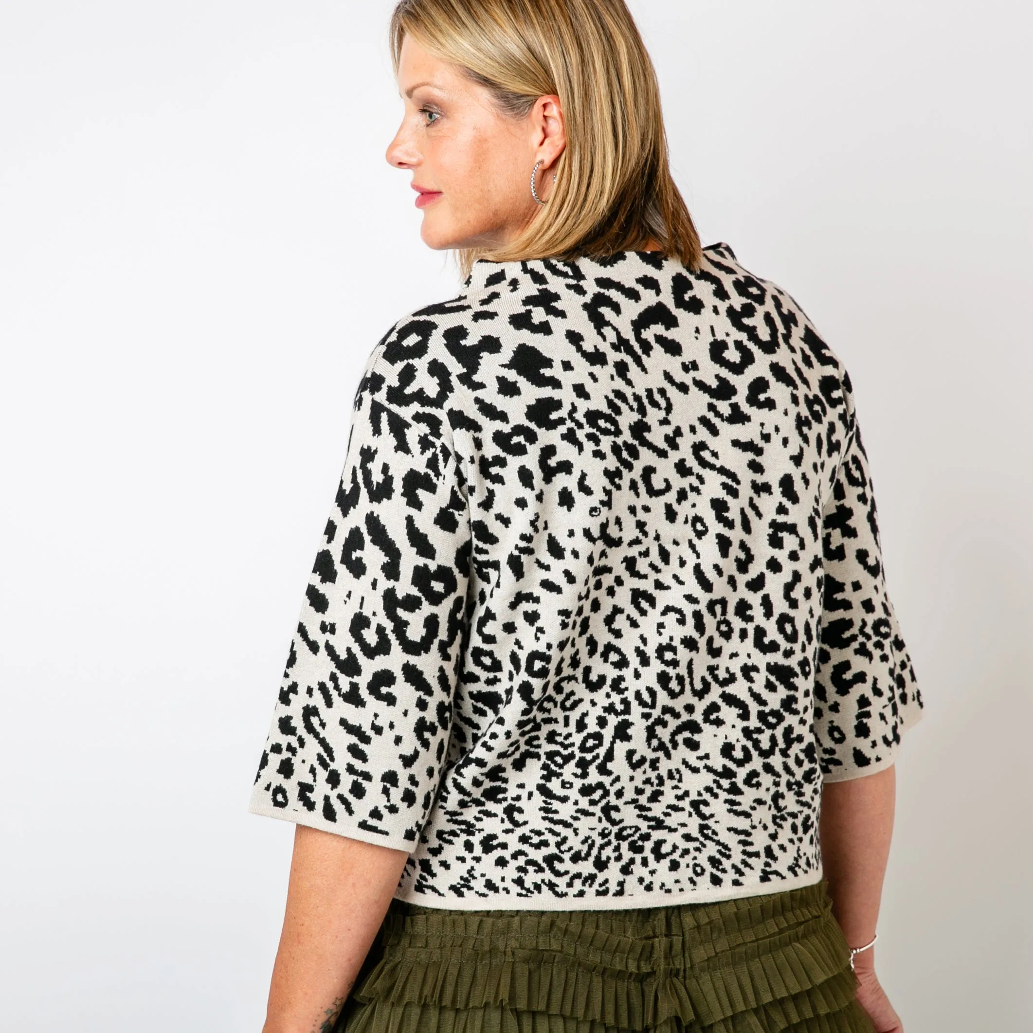 Leopard Boxy Jumper