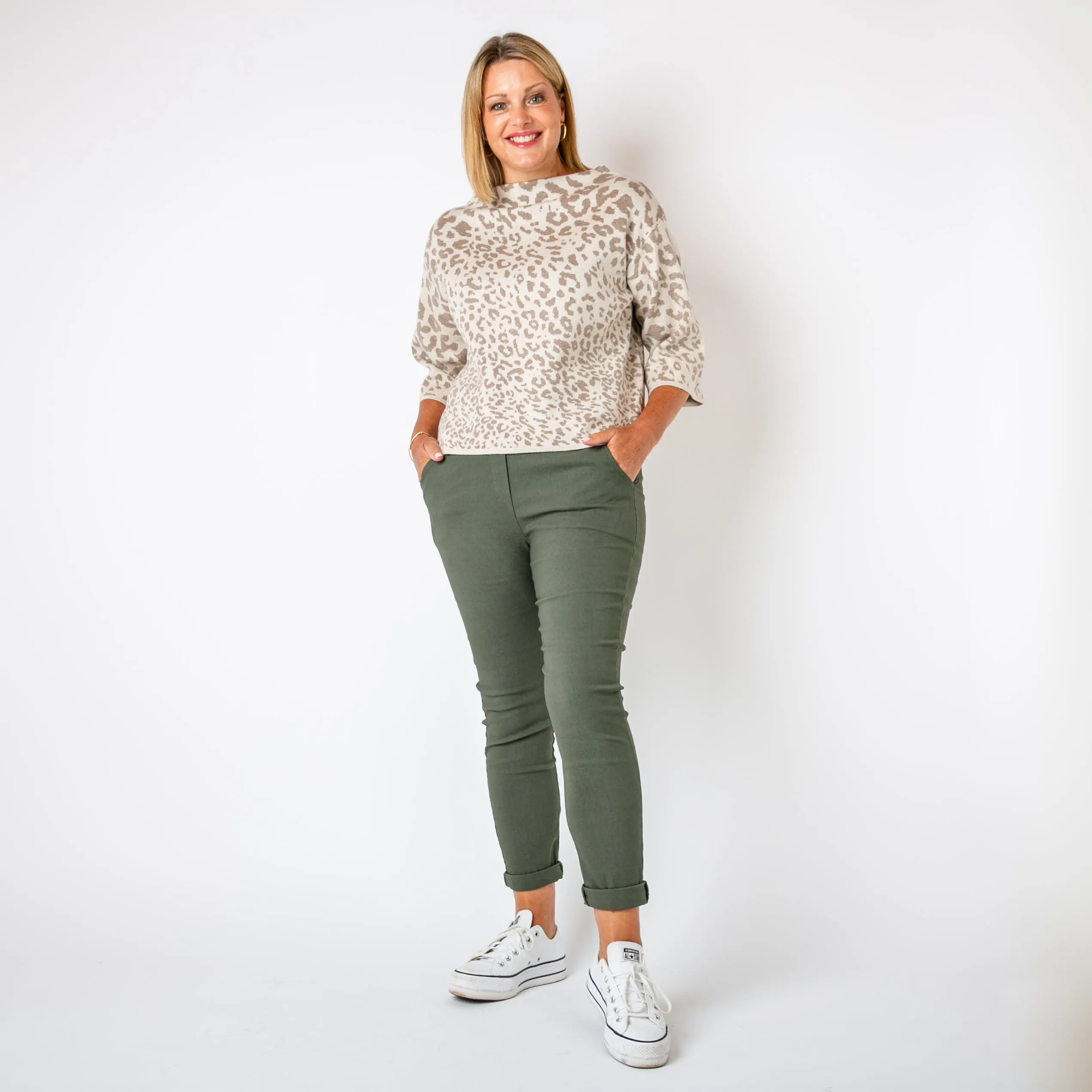 Leopard Boxy Jumper