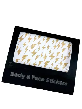 Lightening Bolt Body & Face Stickers