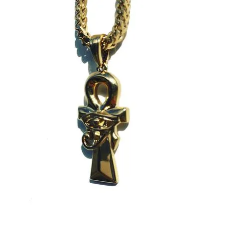 Midvs co The 'Ankh & Eye' Pendant - Gold