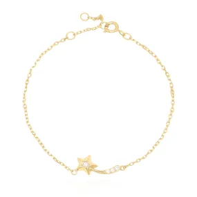 Nina Shooting Star Bracelet | 18K Gold Plated