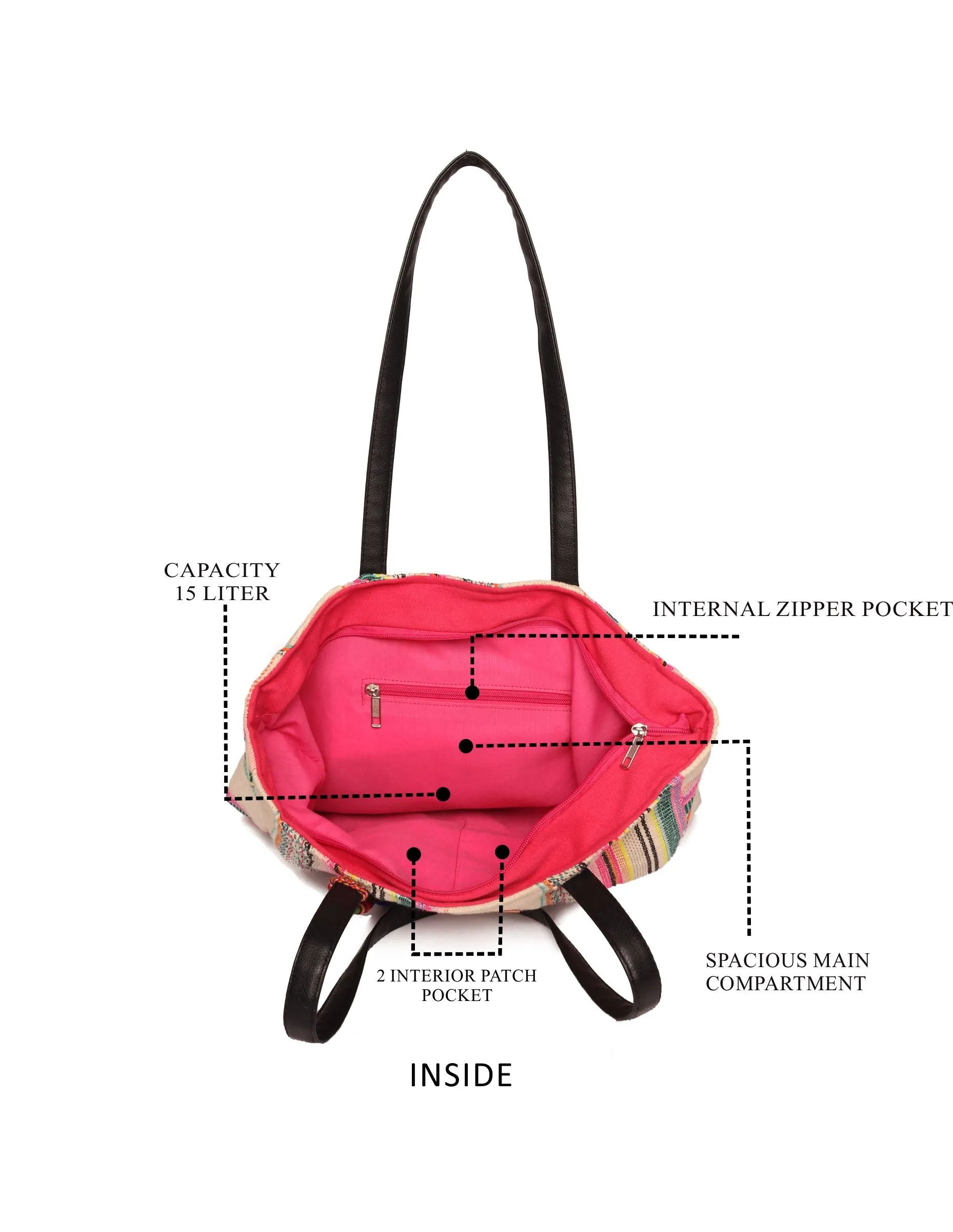 Off White Womens Tote Bag Medium Size