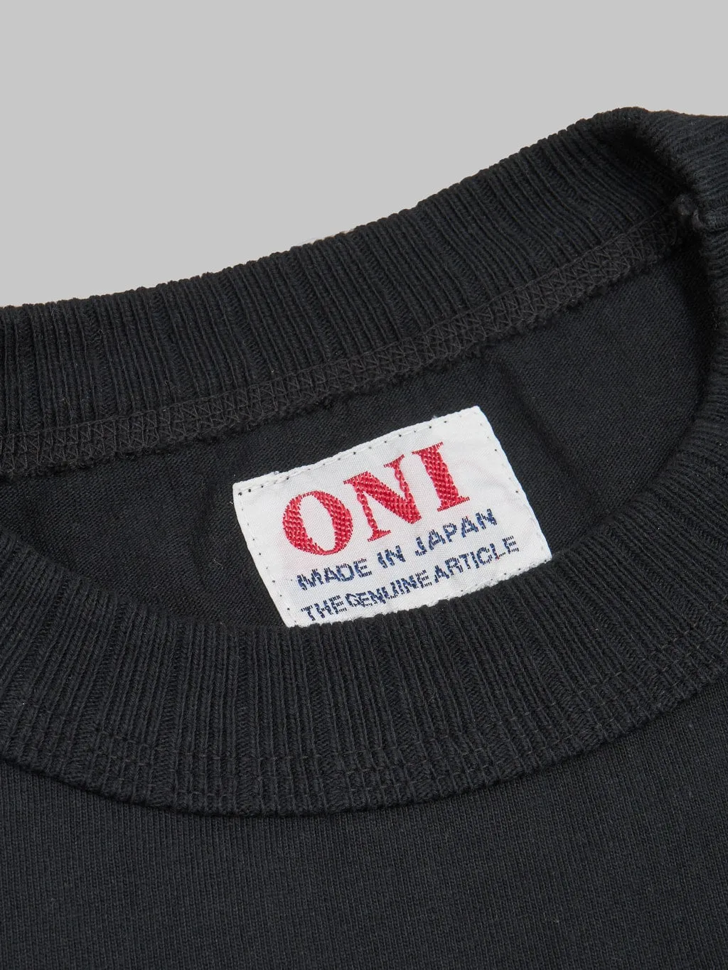 ONI Denim T01 8oz Loopwheeled Heavyweight T-Shirt Black