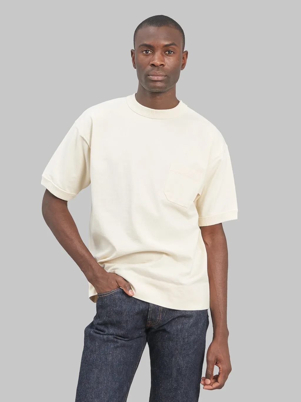 ONI Denim T01 8oz Loopwheeled Heavyweight T-Shirt Nature