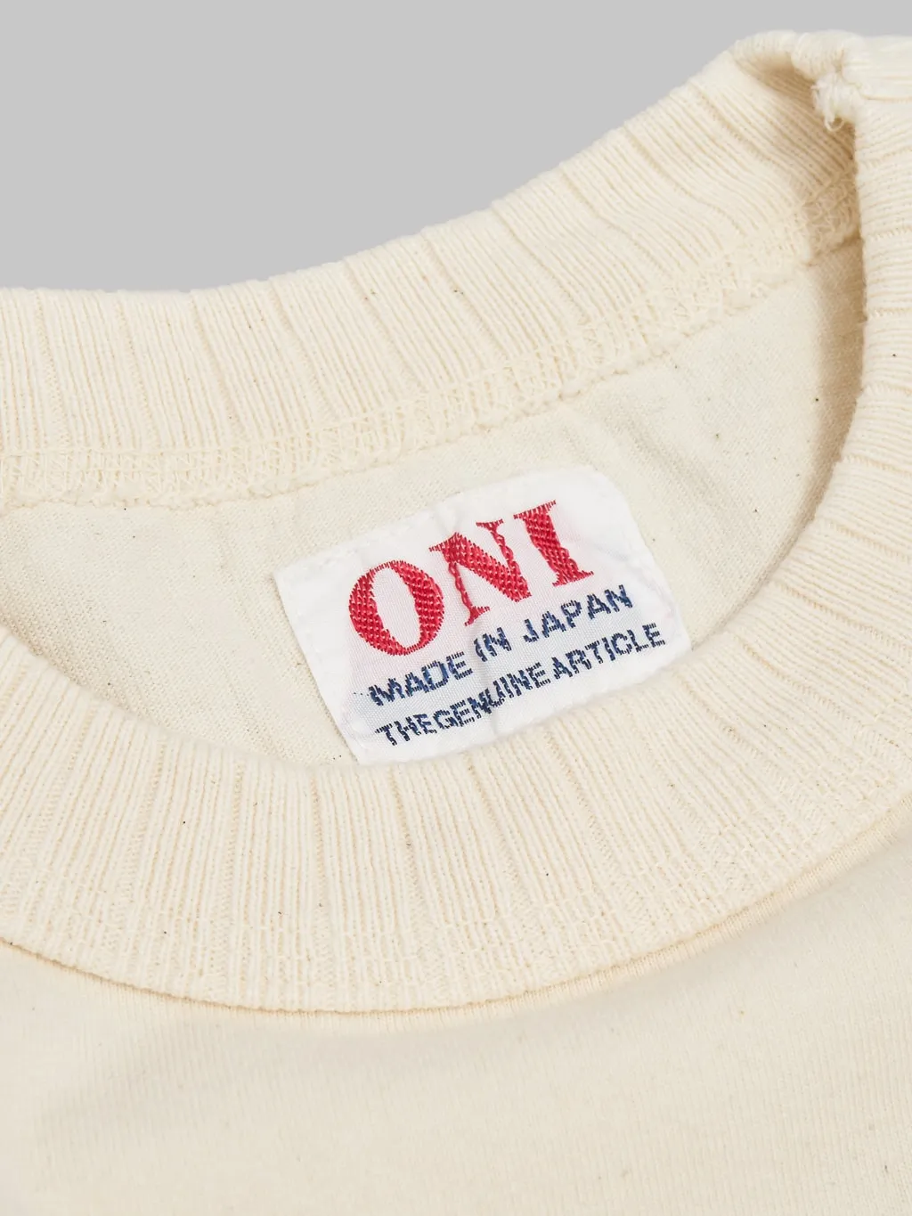 ONI Denim T01 8oz Loopwheeled Heavyweight T-Shirt Nature