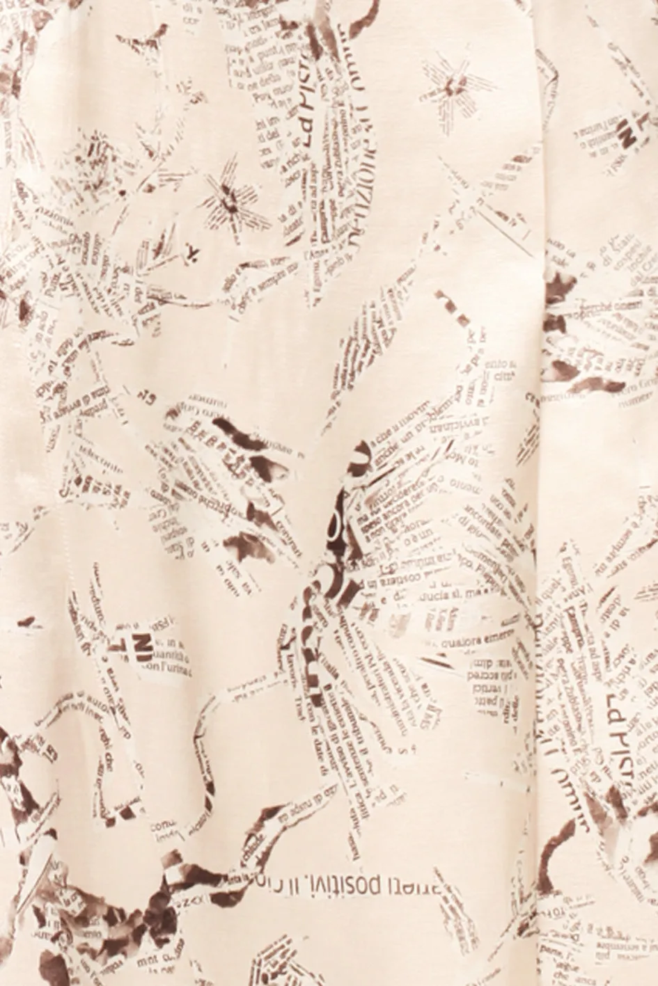 Origami Shawl Collar Viscose Dress / Print