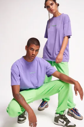 Parallel Purple Embroidered T-Shirt