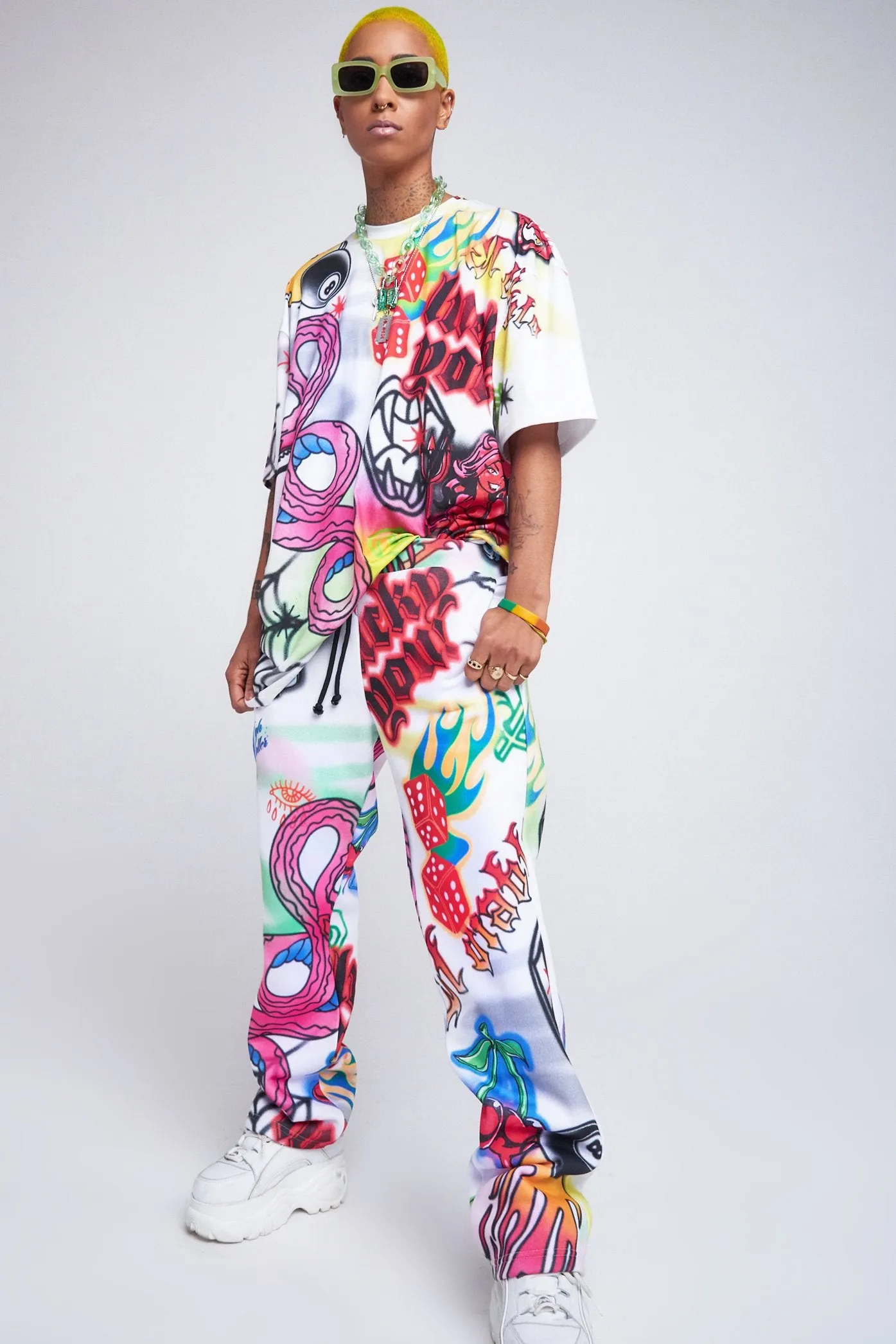Parallel Spray Paint Print Joggers
