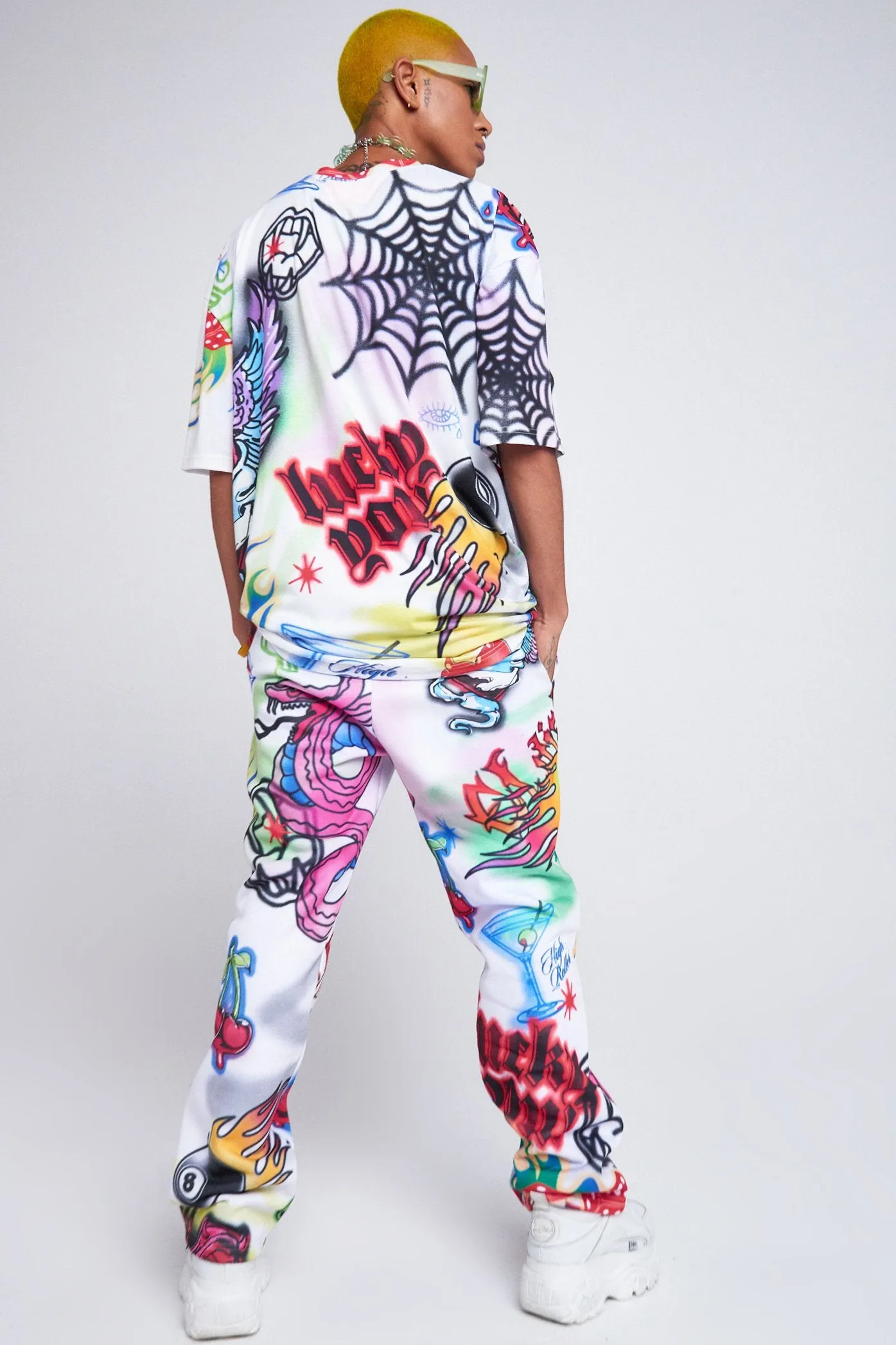 Parallel Spray Paint Print Joggers