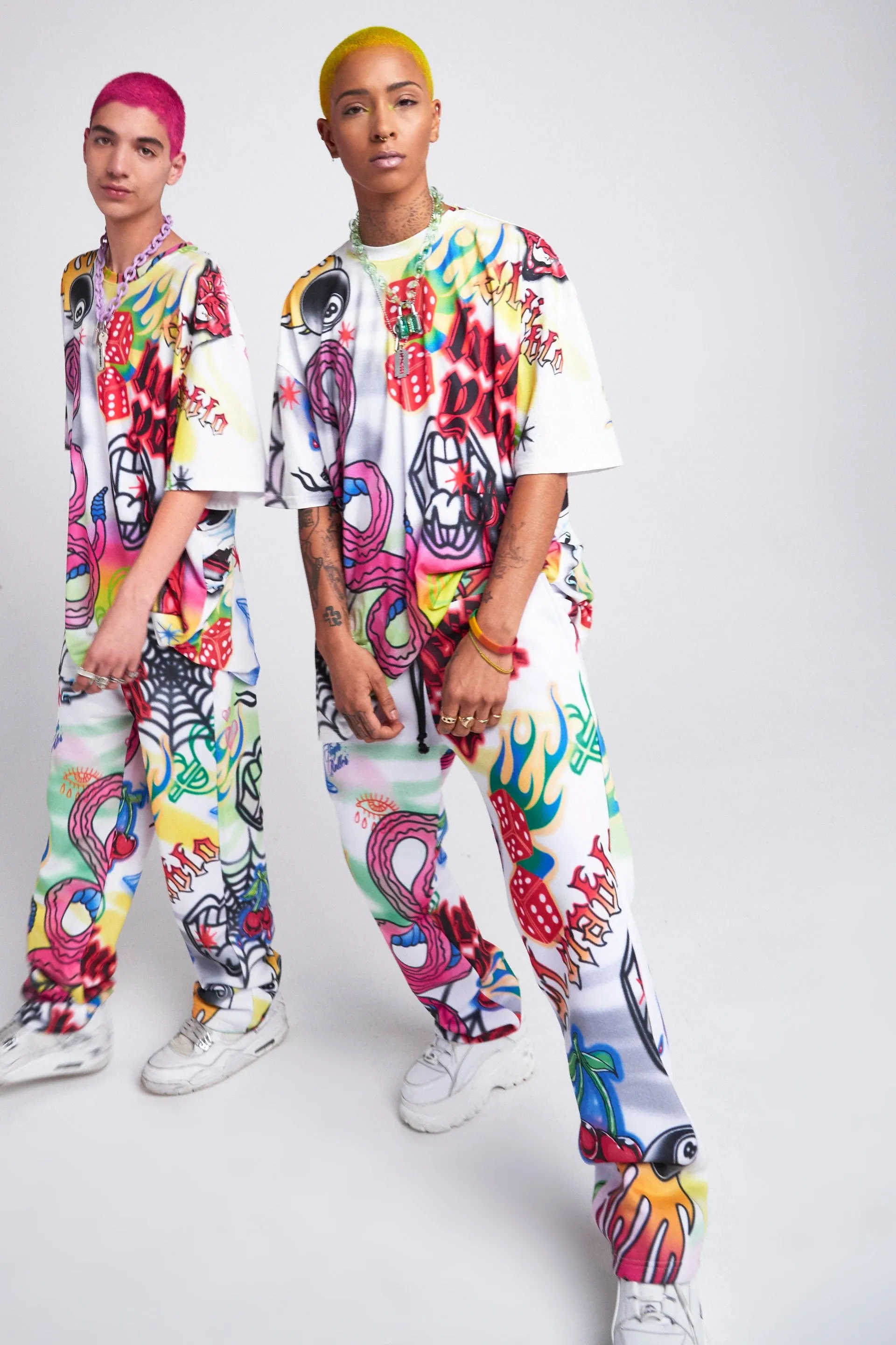 Parallel Spray Paint Print Joggers
