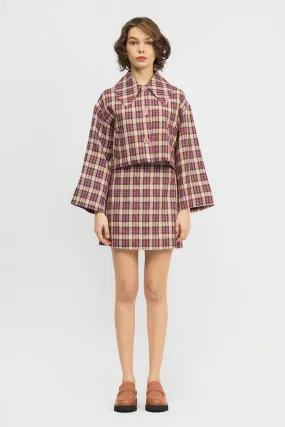 Ponte Jacket Pink Check
