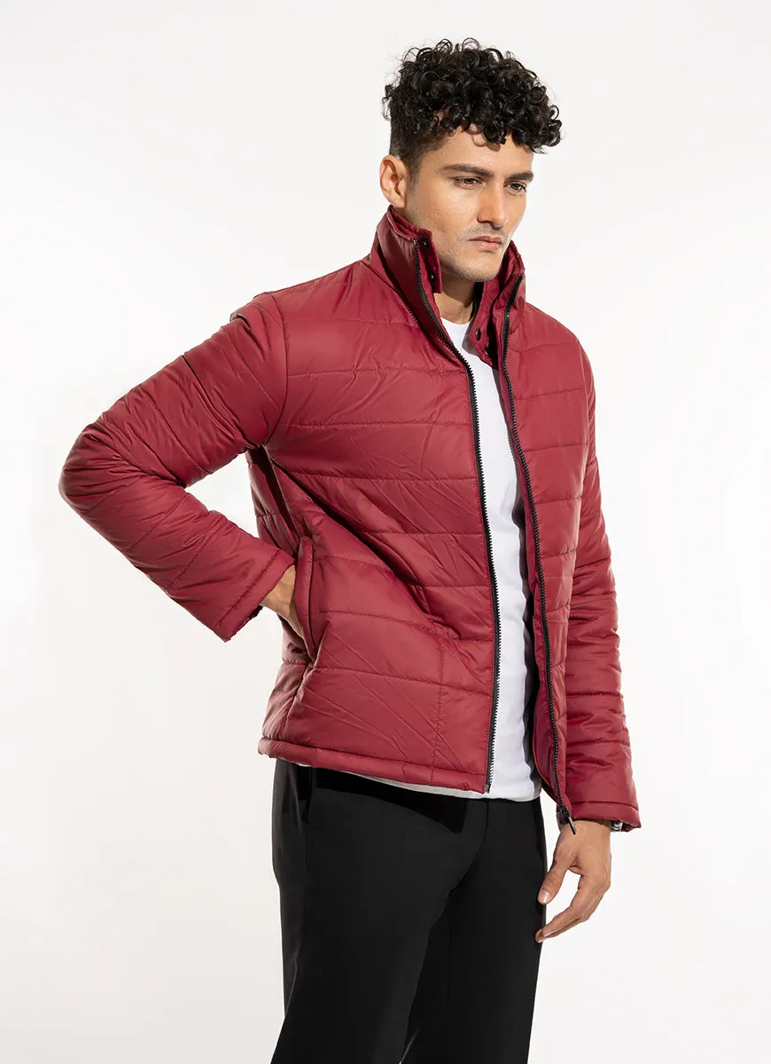 Puffer Jacket - Parachute Maroon Plain
