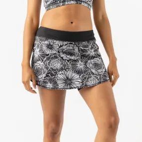 rabbit Empower Skirt | Black Floral | Womens
