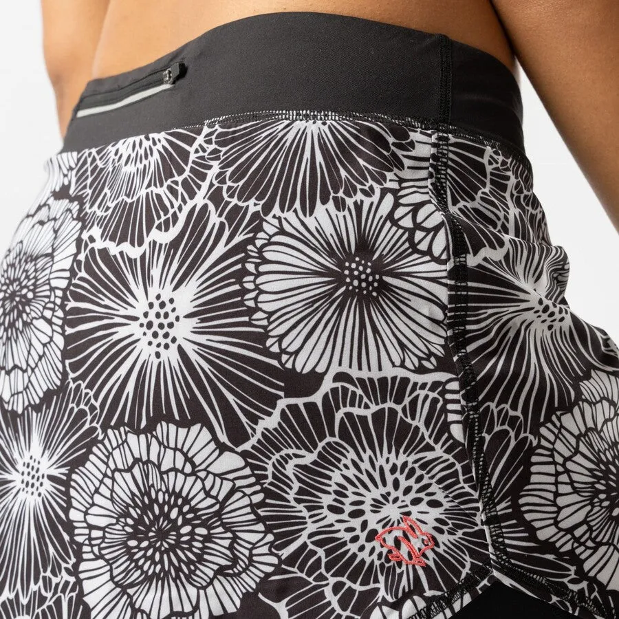 rabbit Empower Skirt | Black Floral | Womens
