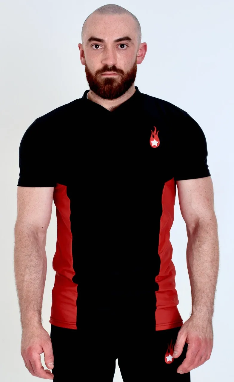 Red and Black Tee