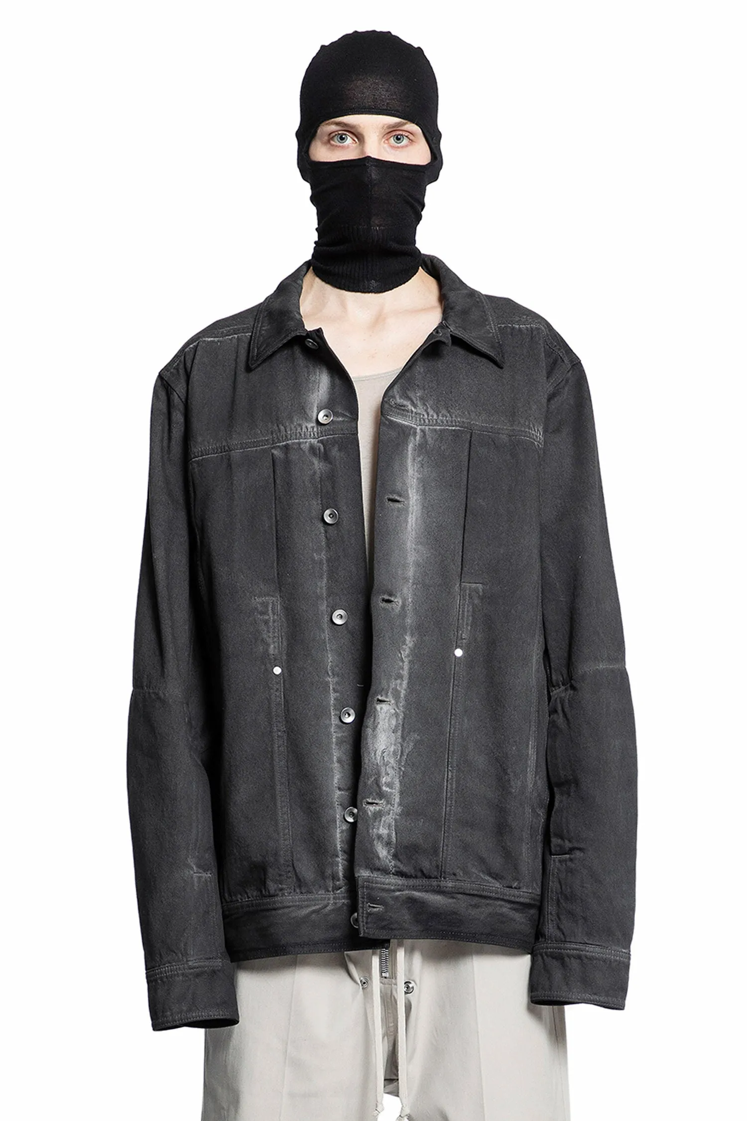 RICK OWENS MAN GREY JACKETS