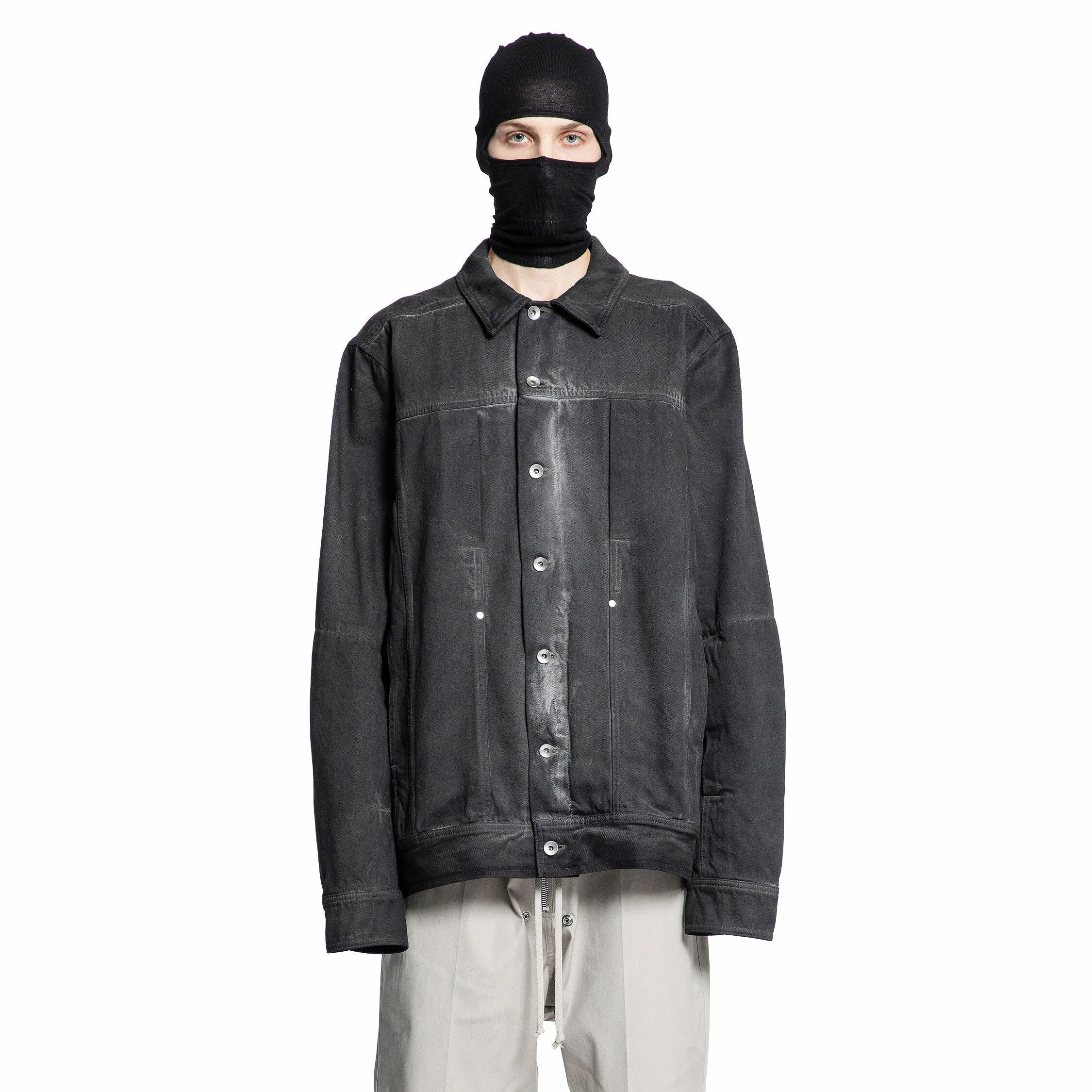 RICK OWENS MAN GREY JACKETS