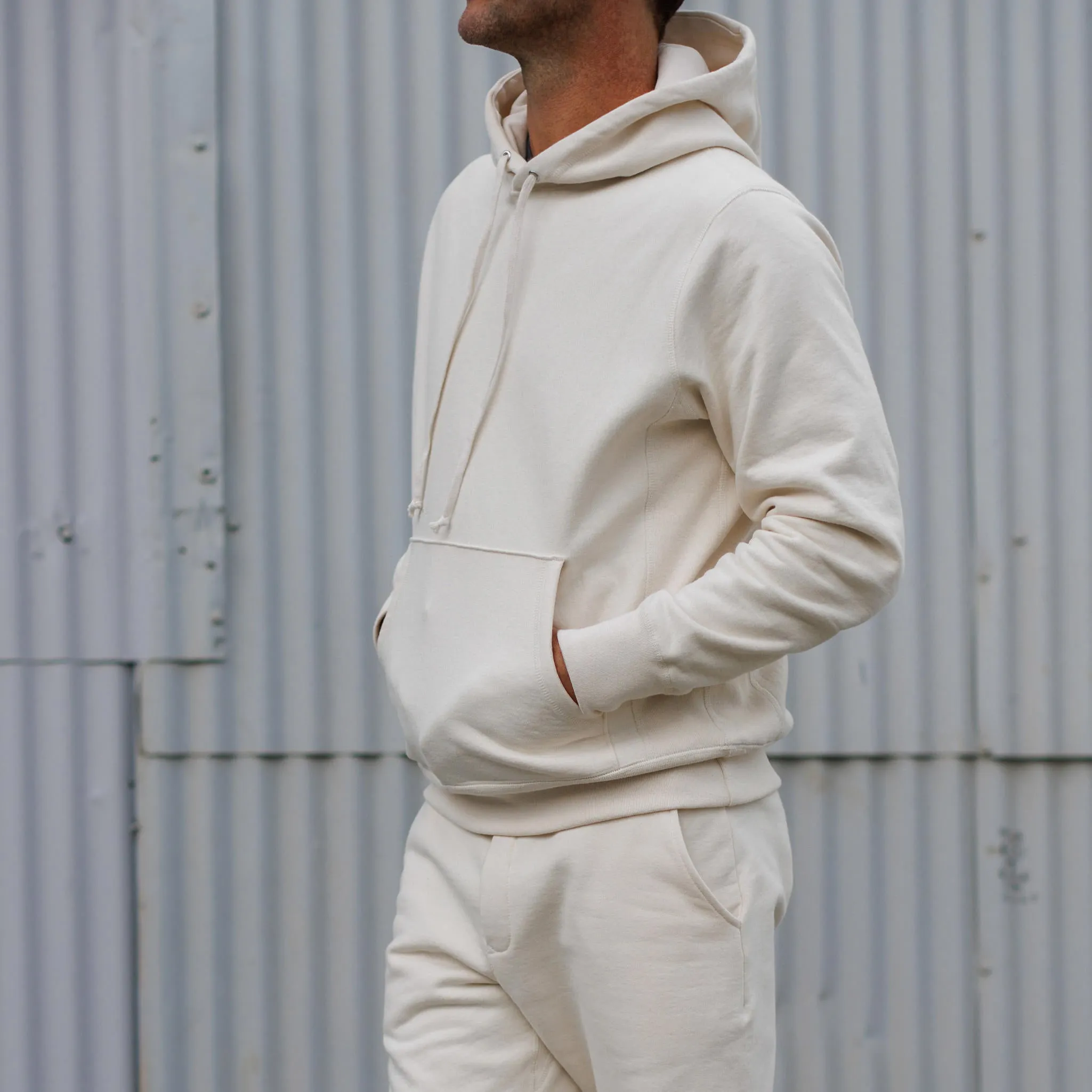 Skyline Heavyweight Fleece Hoodie in Oatmeal