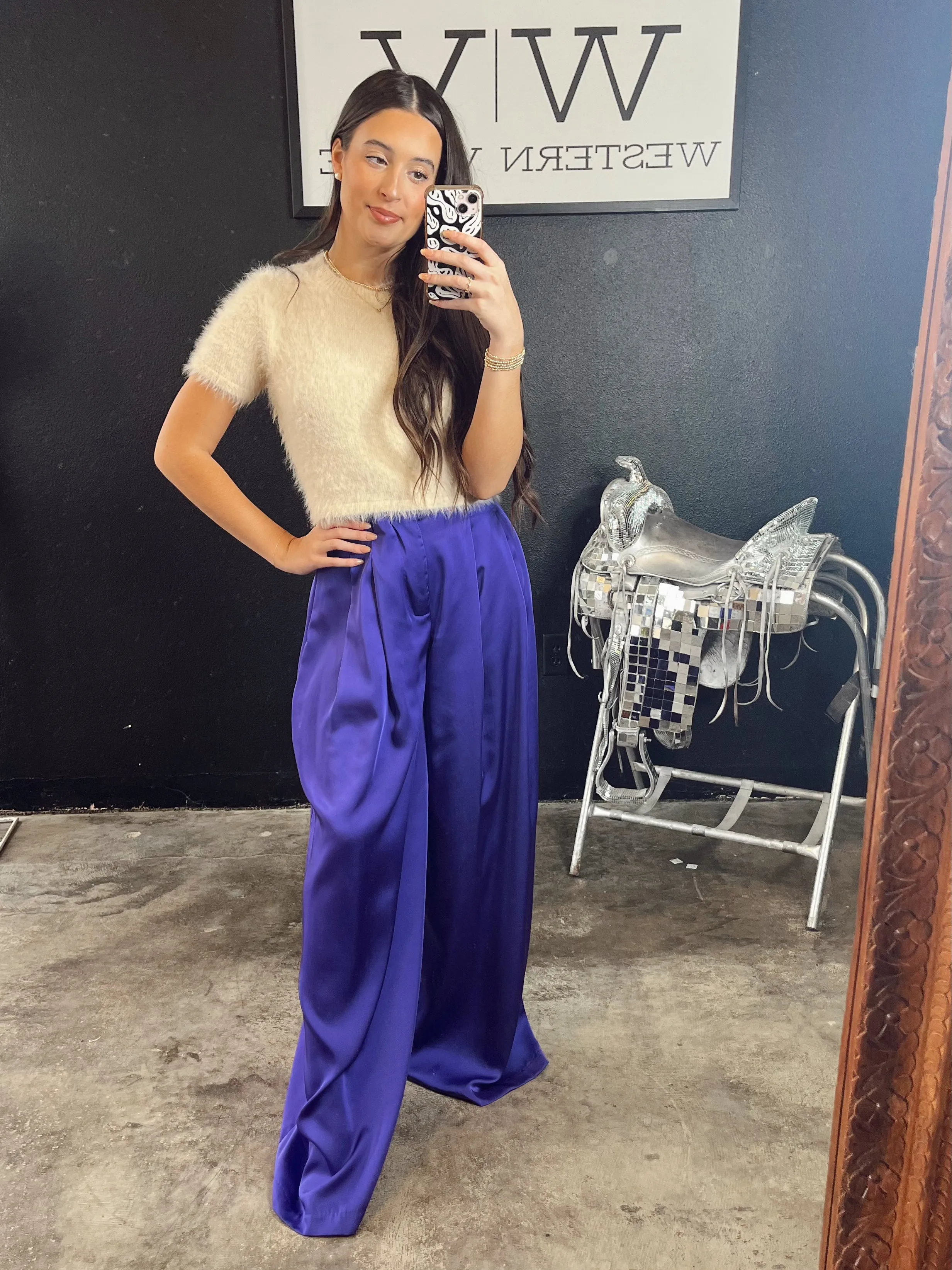 Sloane Pants in Purple-Small