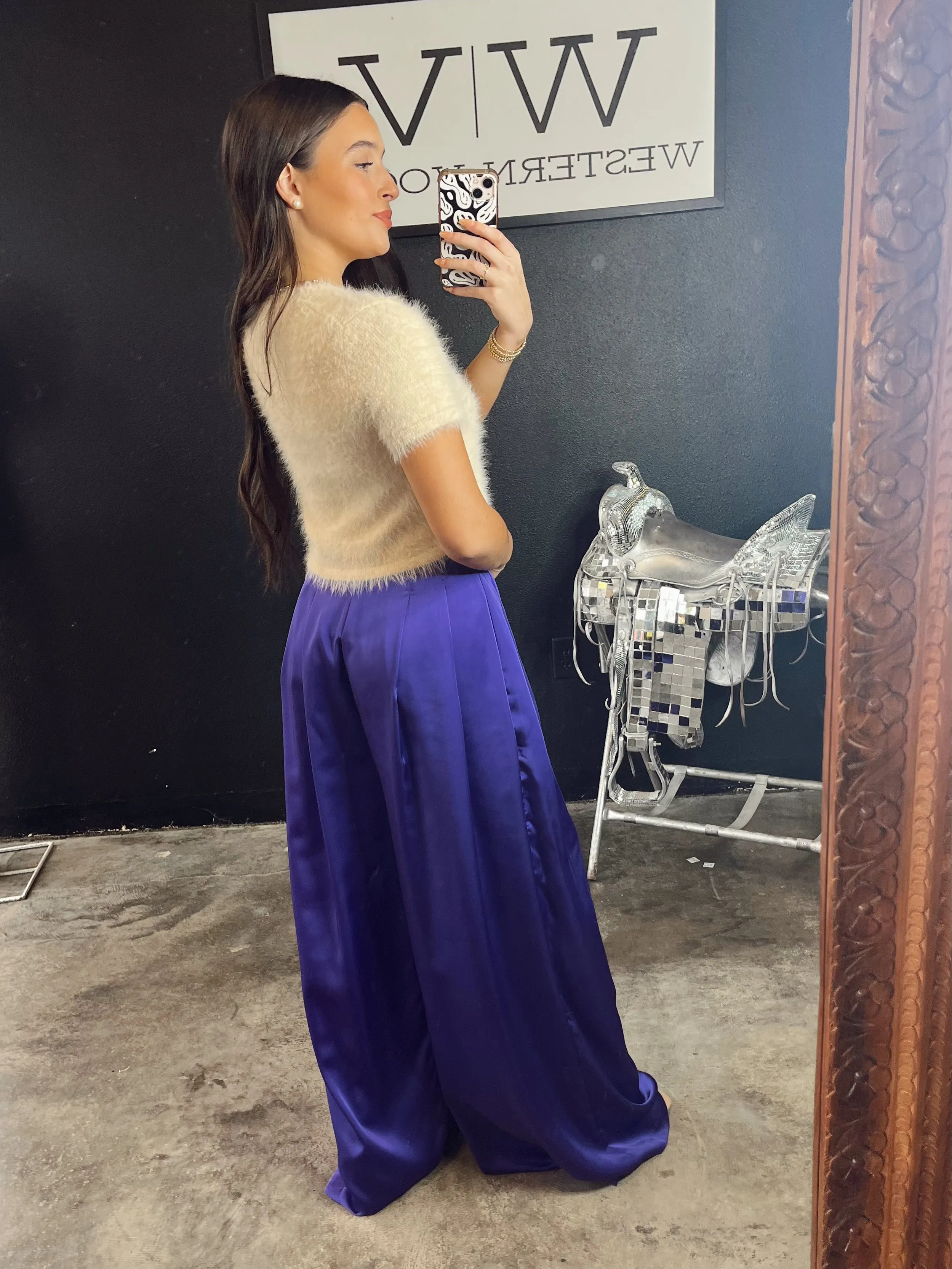 Sloane Pants in Purple-Small