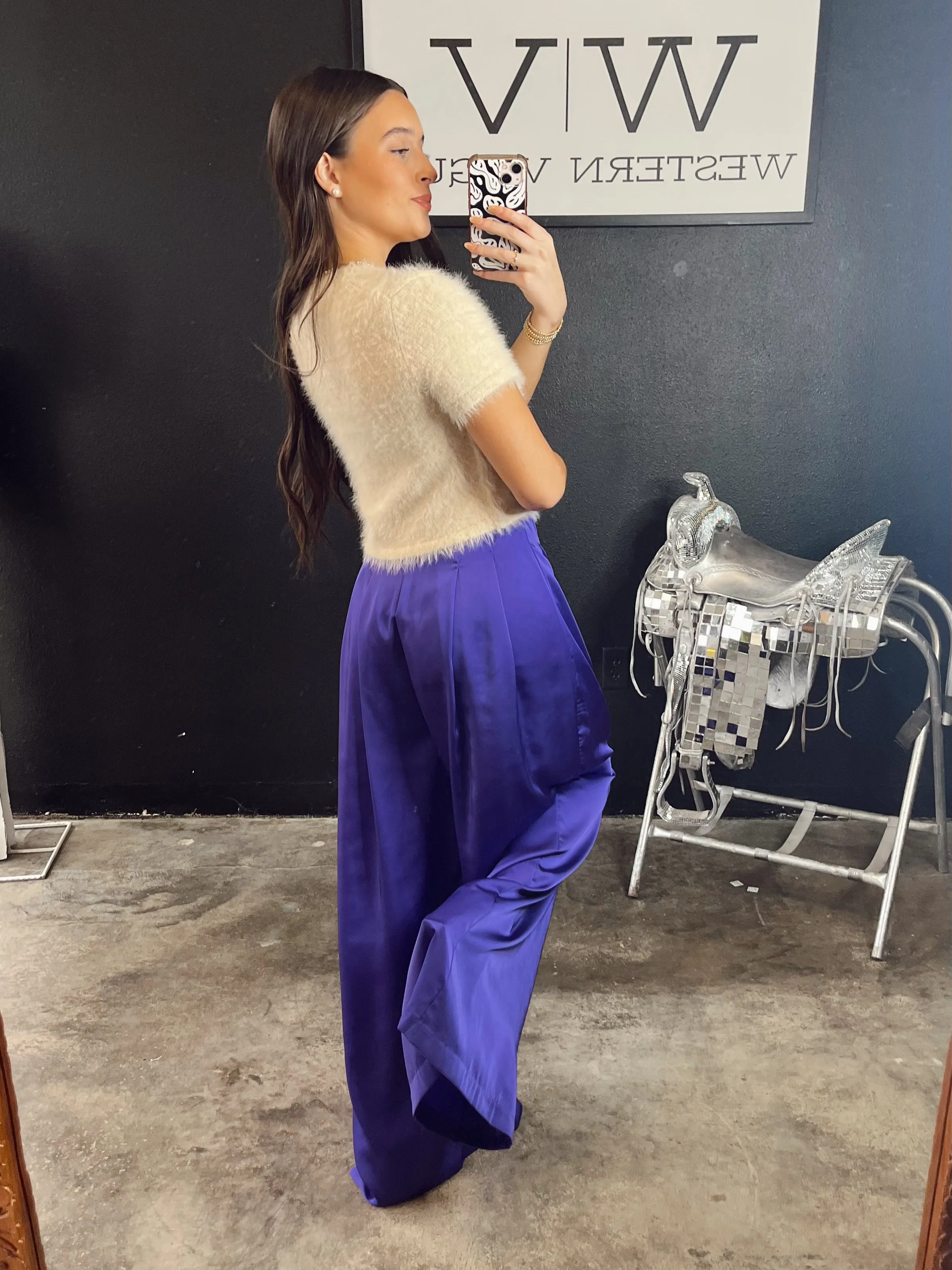 Sloane Pants in Purple-Small