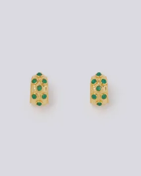 Small Scorpio Green Hoop Earrings