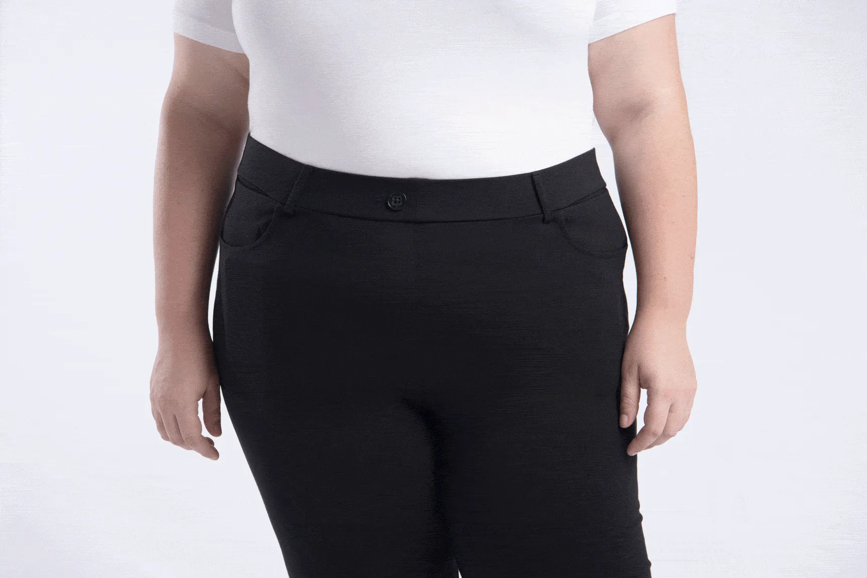 Straight-Leg | 7-Pocket Dress Pant Yoga Pants (Black)
