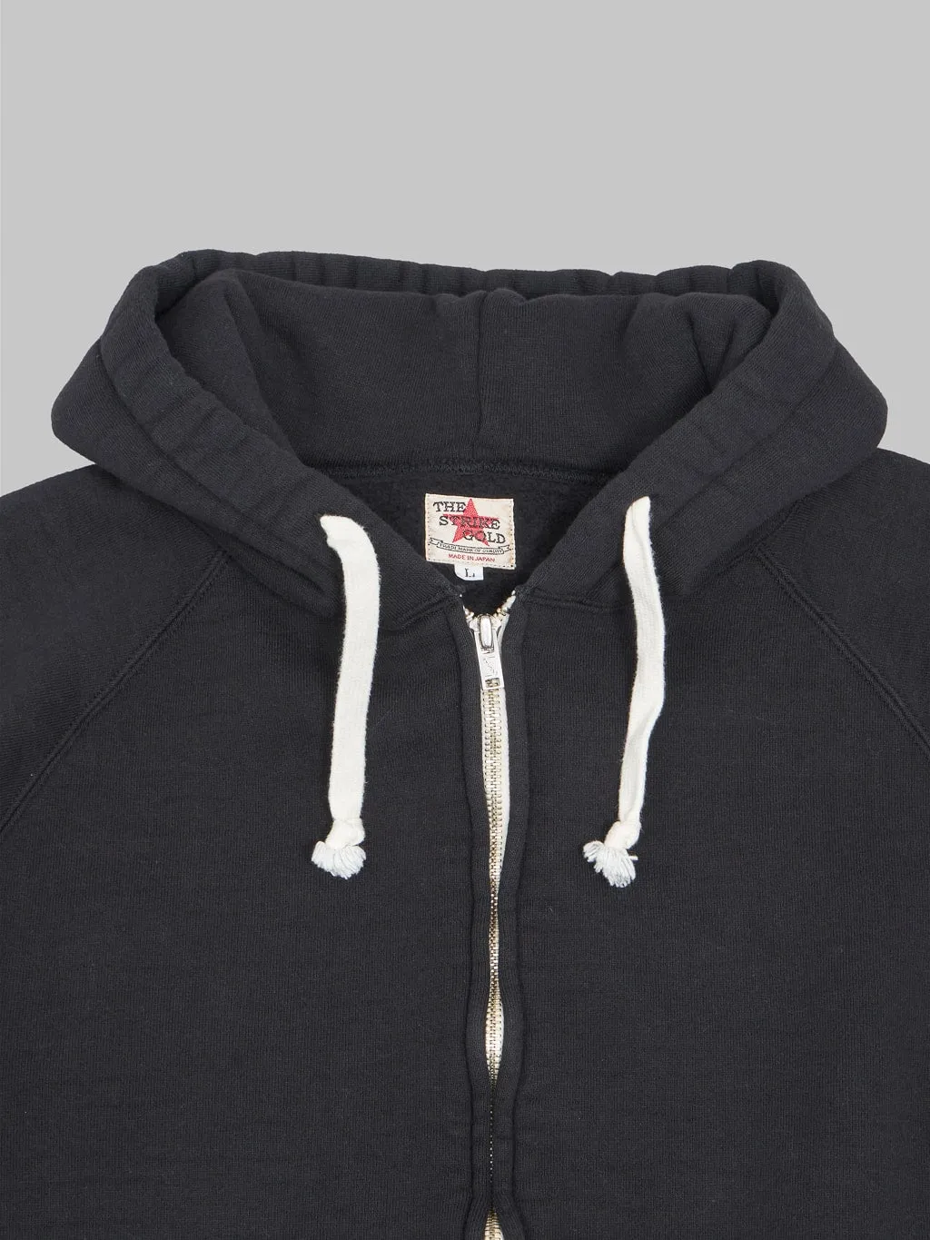 The Strike Gold Loopwheeled Zip Hoodie Black