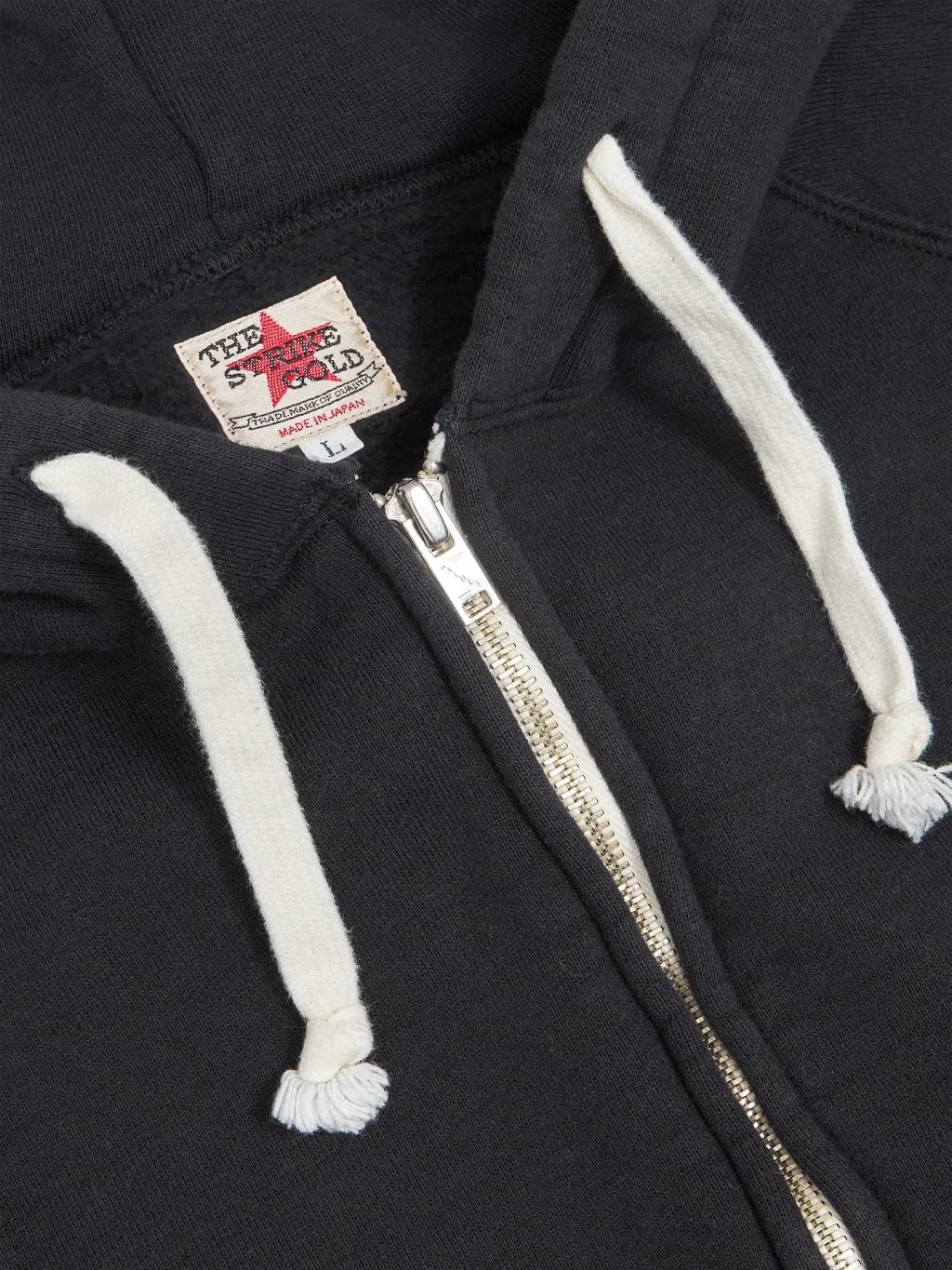 The Strike Gold Loopwheeled Zip Hoodie Black