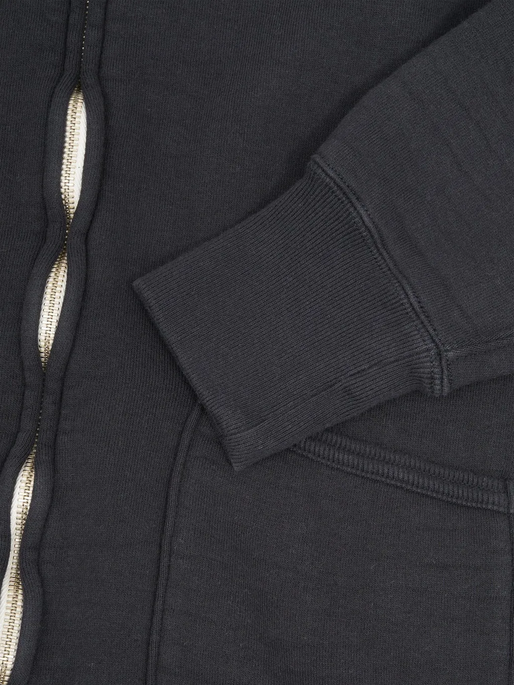 The Strike Gold Loopwheeled Zip Hoodie Black