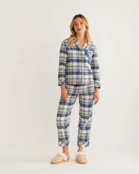Women's Pajama Set<br>Blue/Ivory Plaid