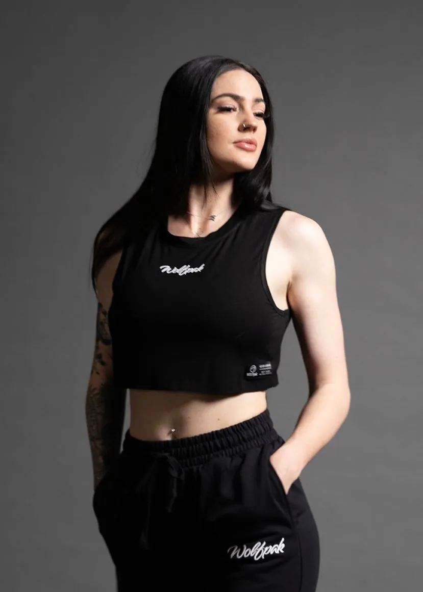 Women's Script Cropped Tank