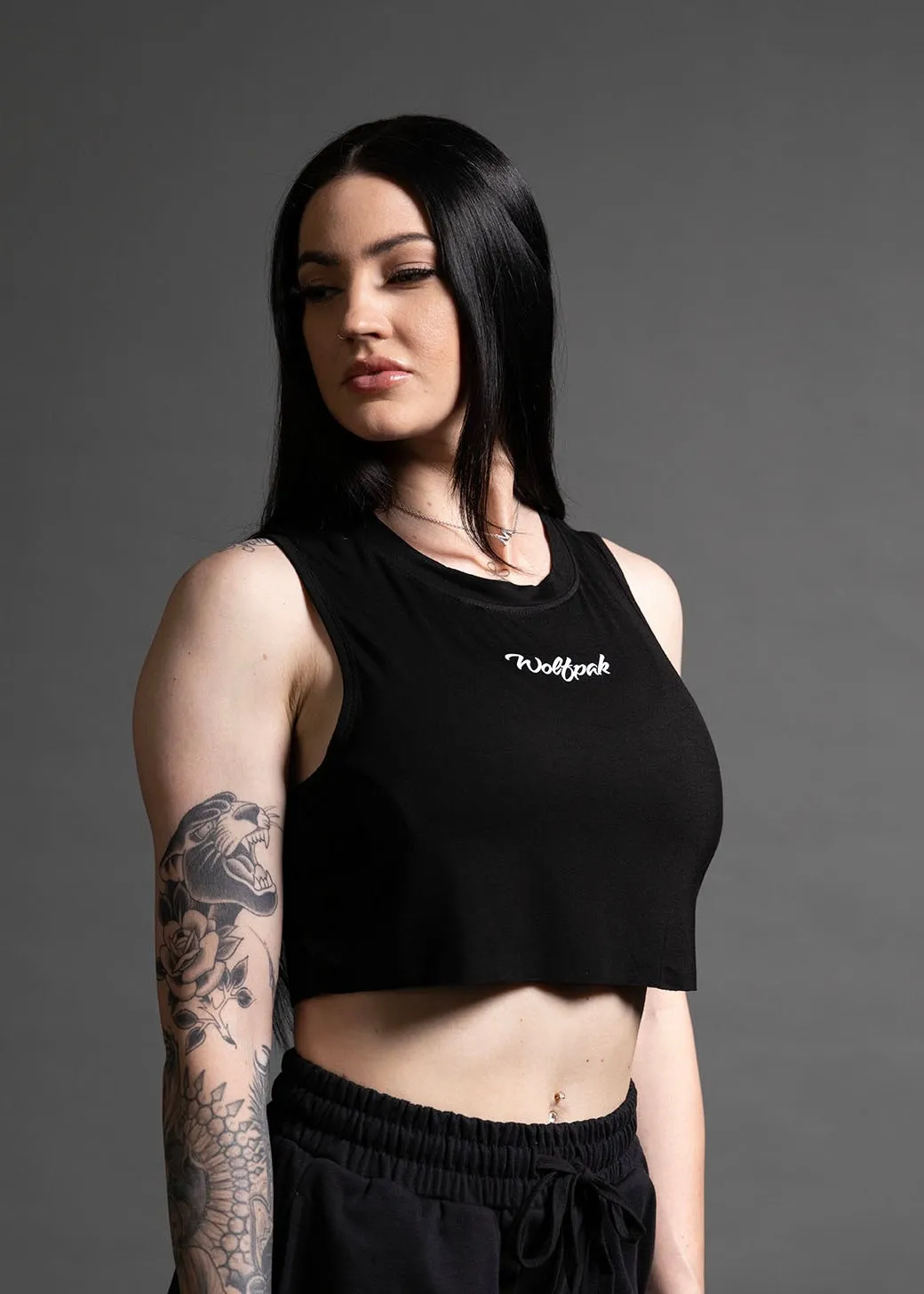 Women's Script Cropped Tank