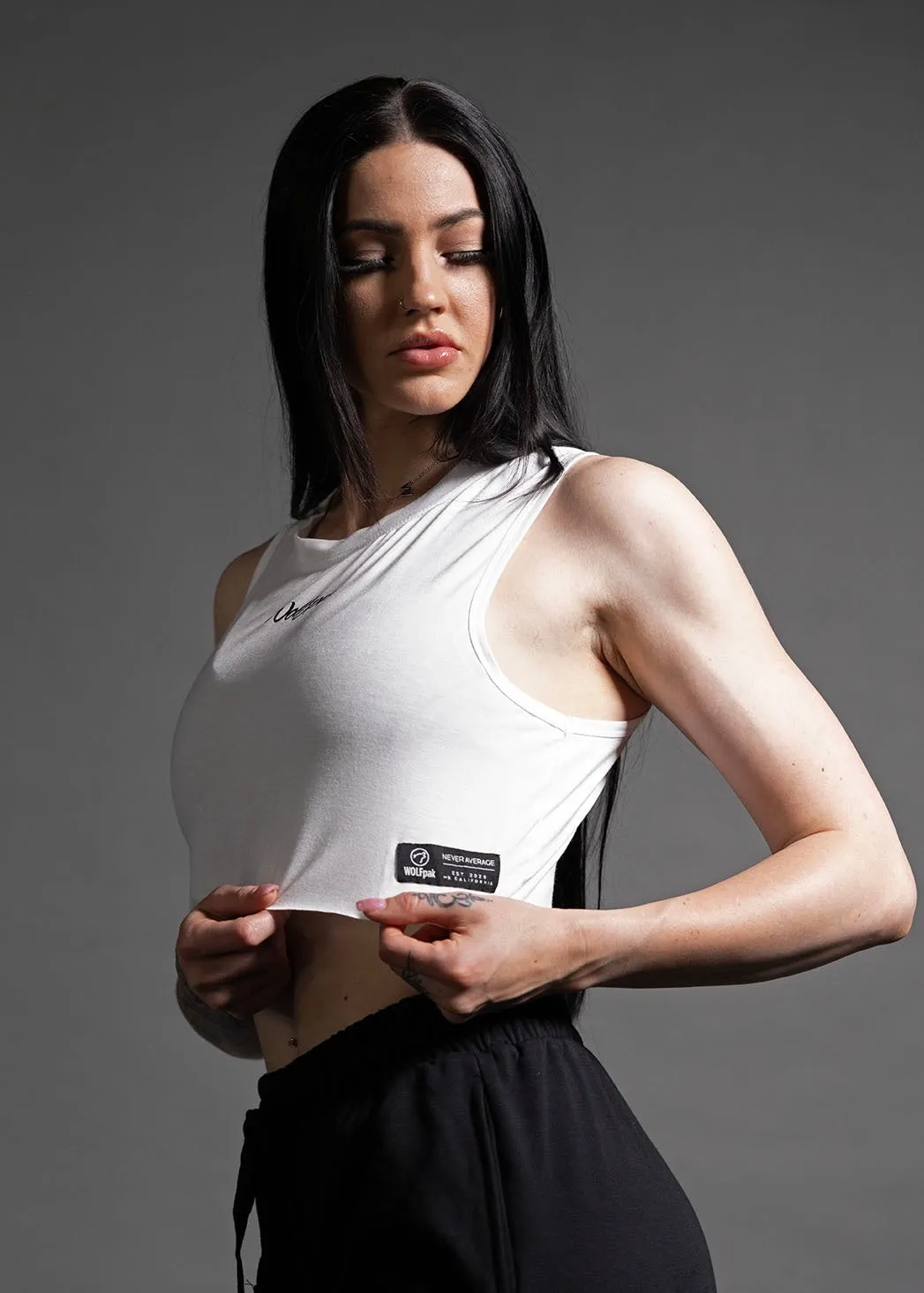 Women's Script Cropped Tank