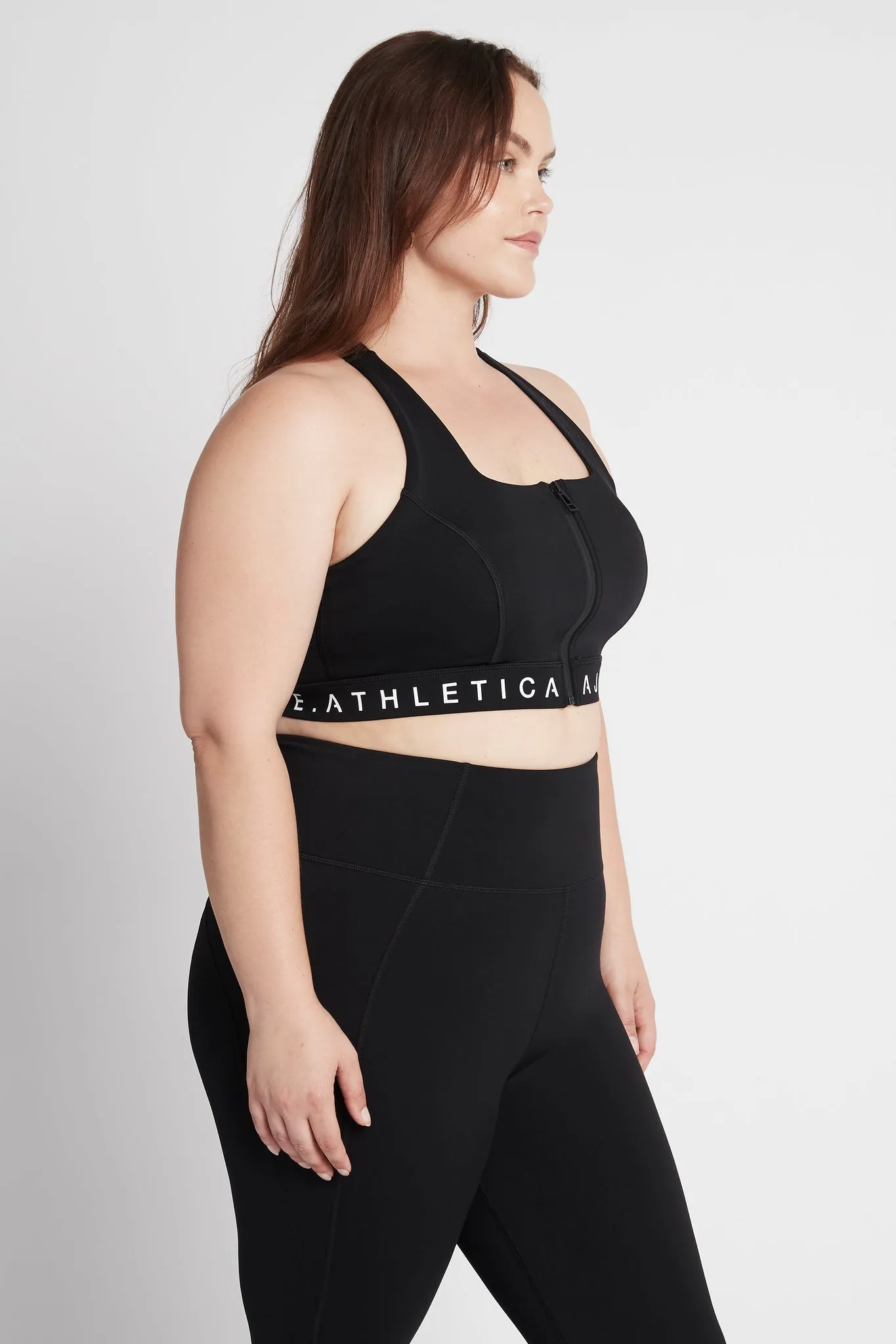 Zip Front Logotape Sports Bra 319