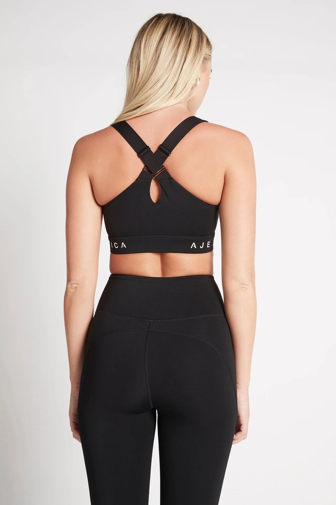 Zip Front Logotape Sports Bra 319
