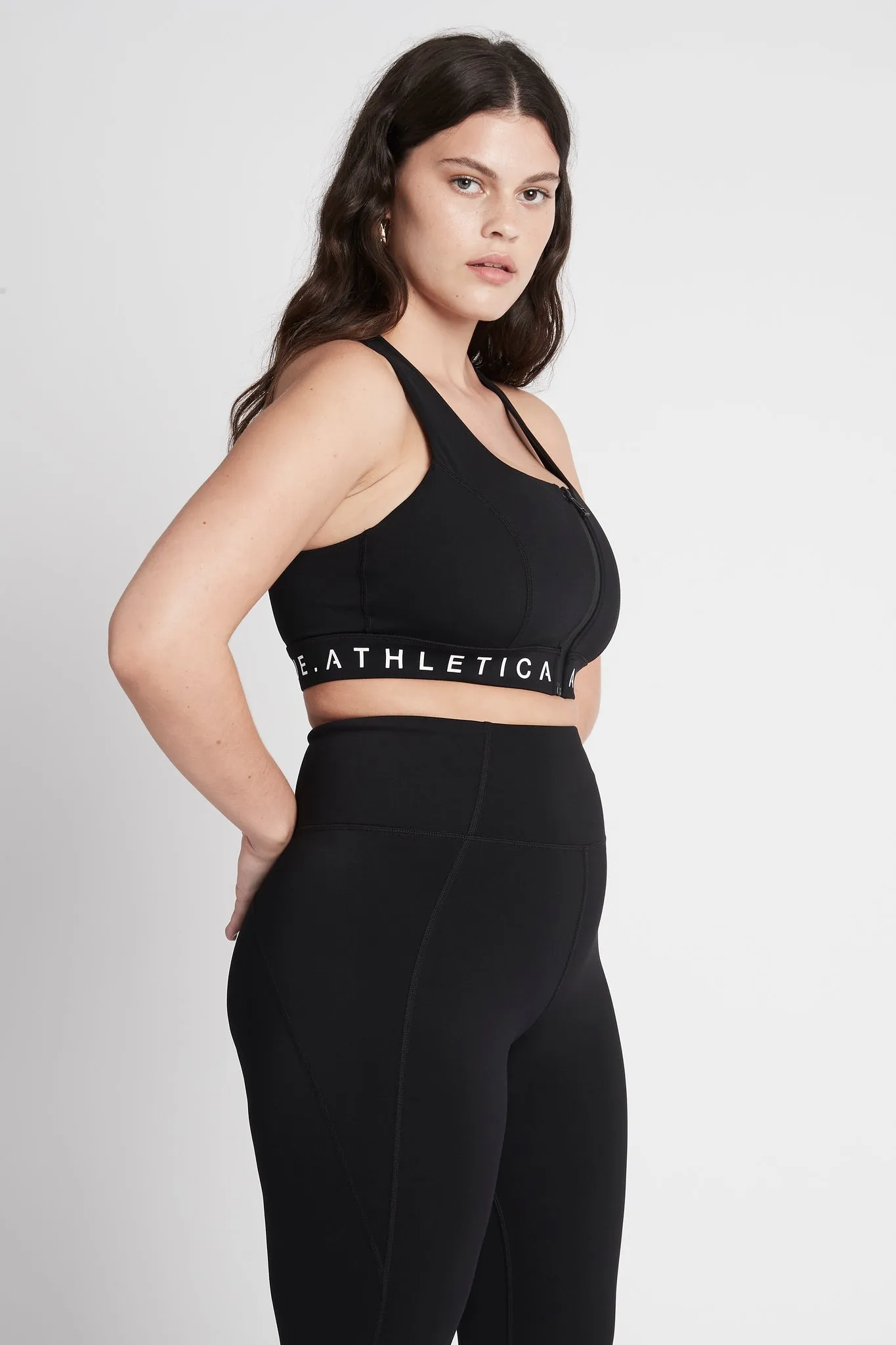 Zip Front Logotape Sports Bra 319